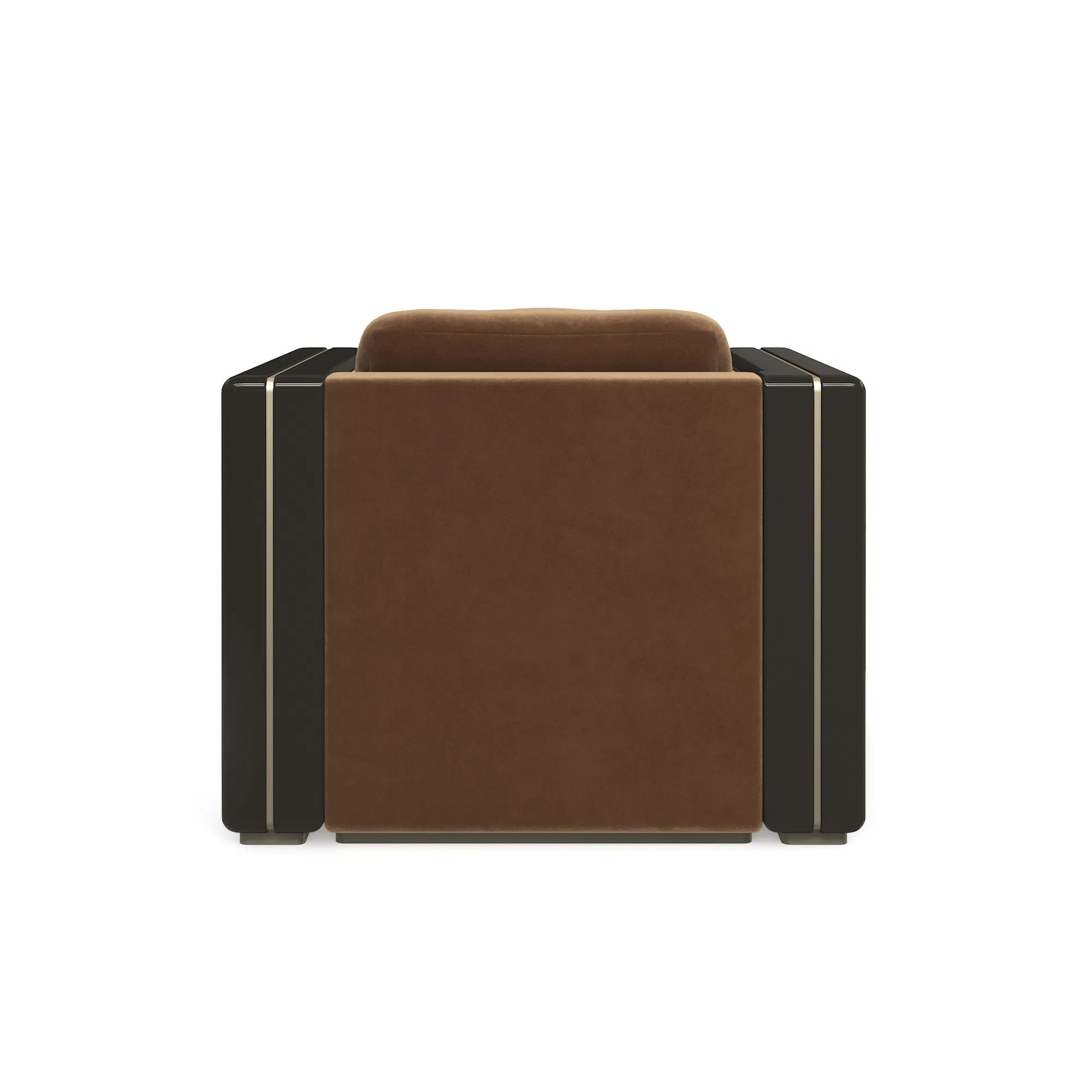 Gelee Chestnut Mohair Chair with Chocolate Truffle Arms