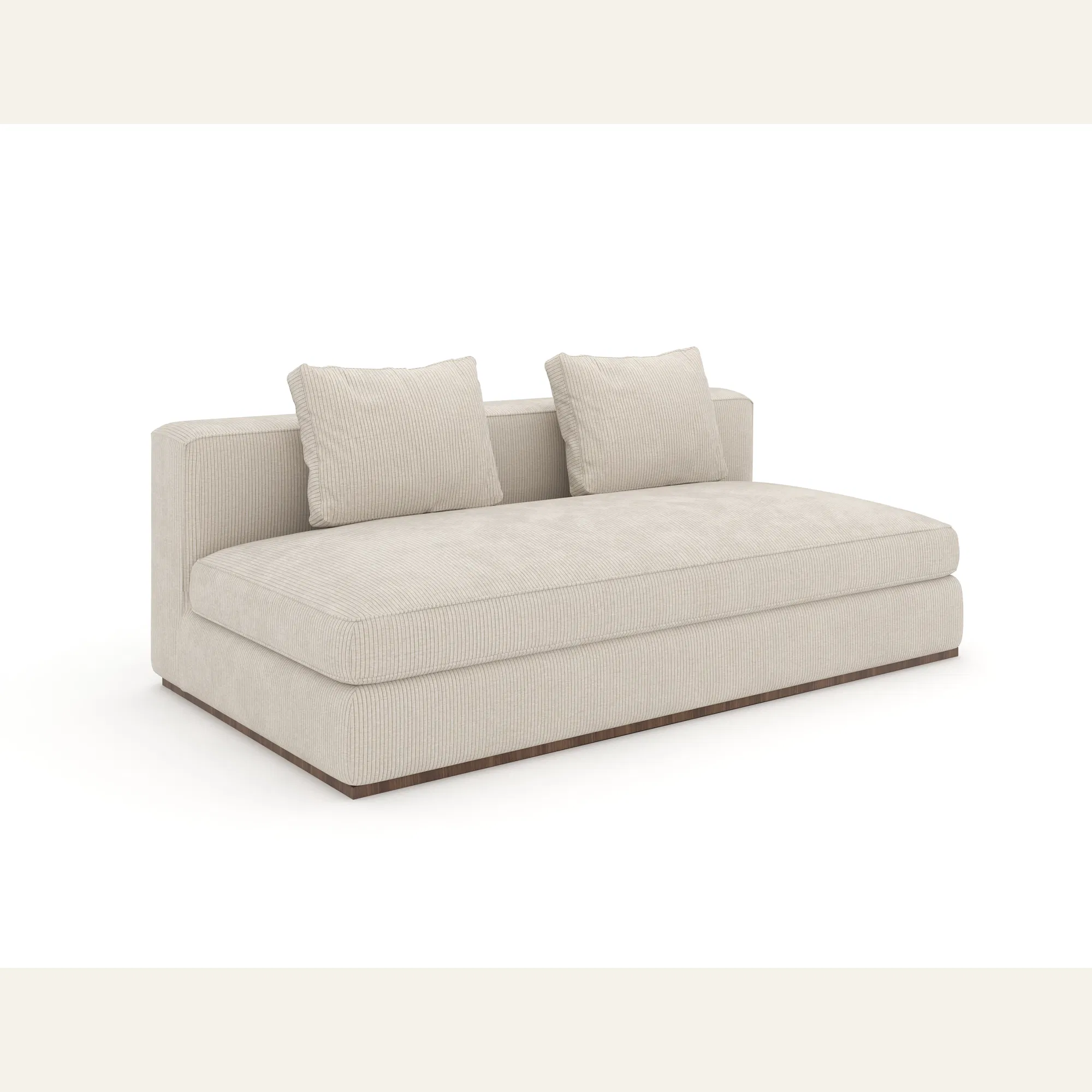 Bello Armless Sectional Sofa in Oatmeal