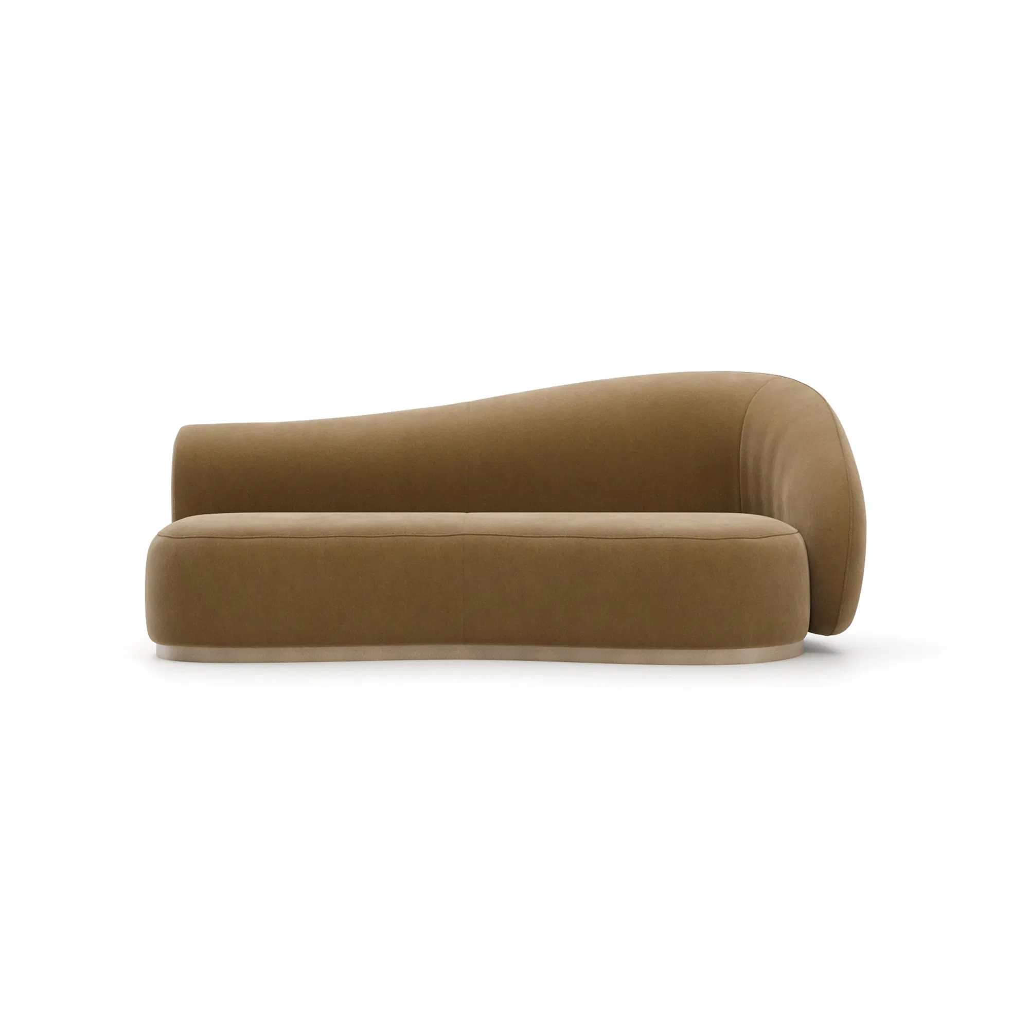 Kalahari Right Arm Sofa in Camel Lux Velvet
