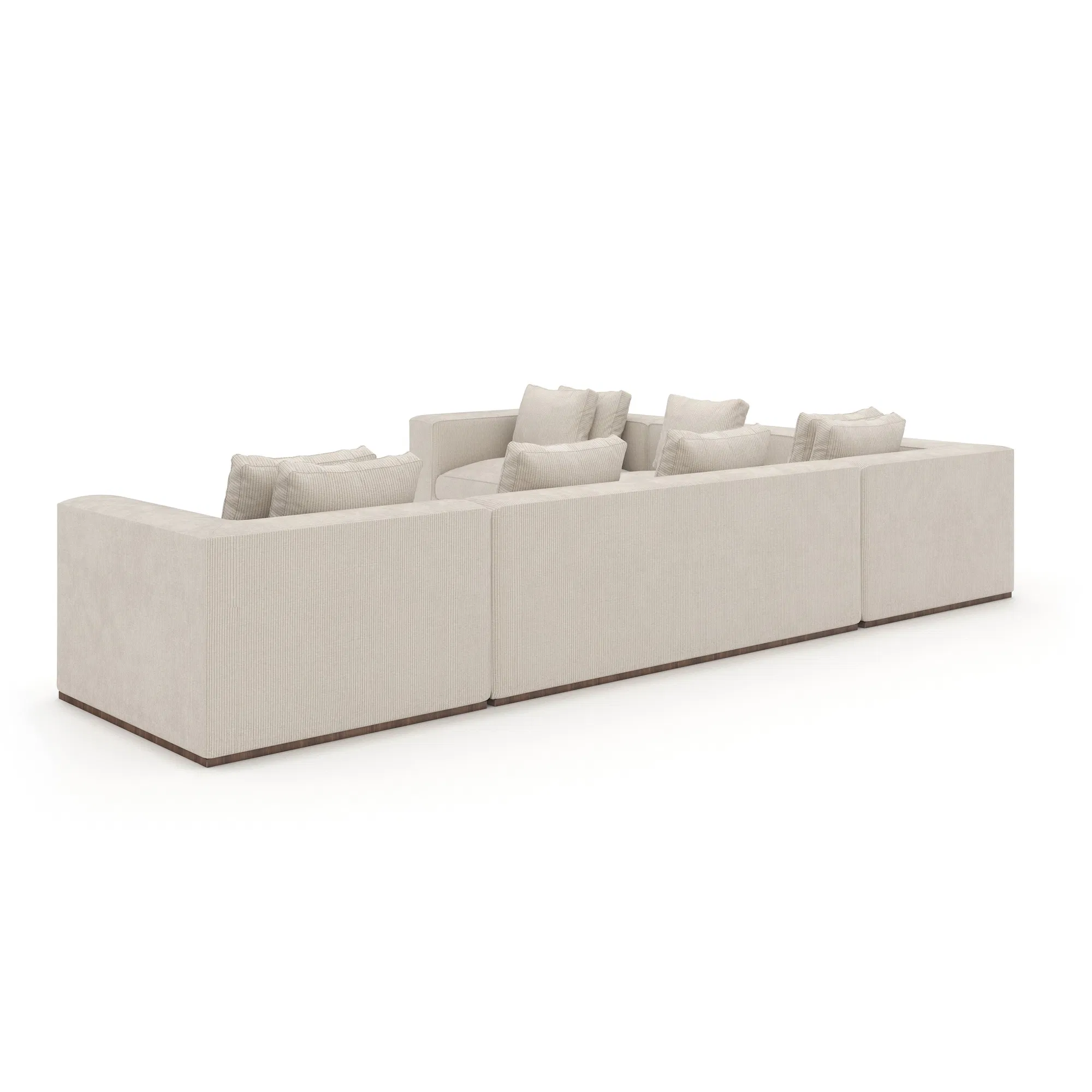 Bello Five-Piece Oatmeal Corduroy Sectional