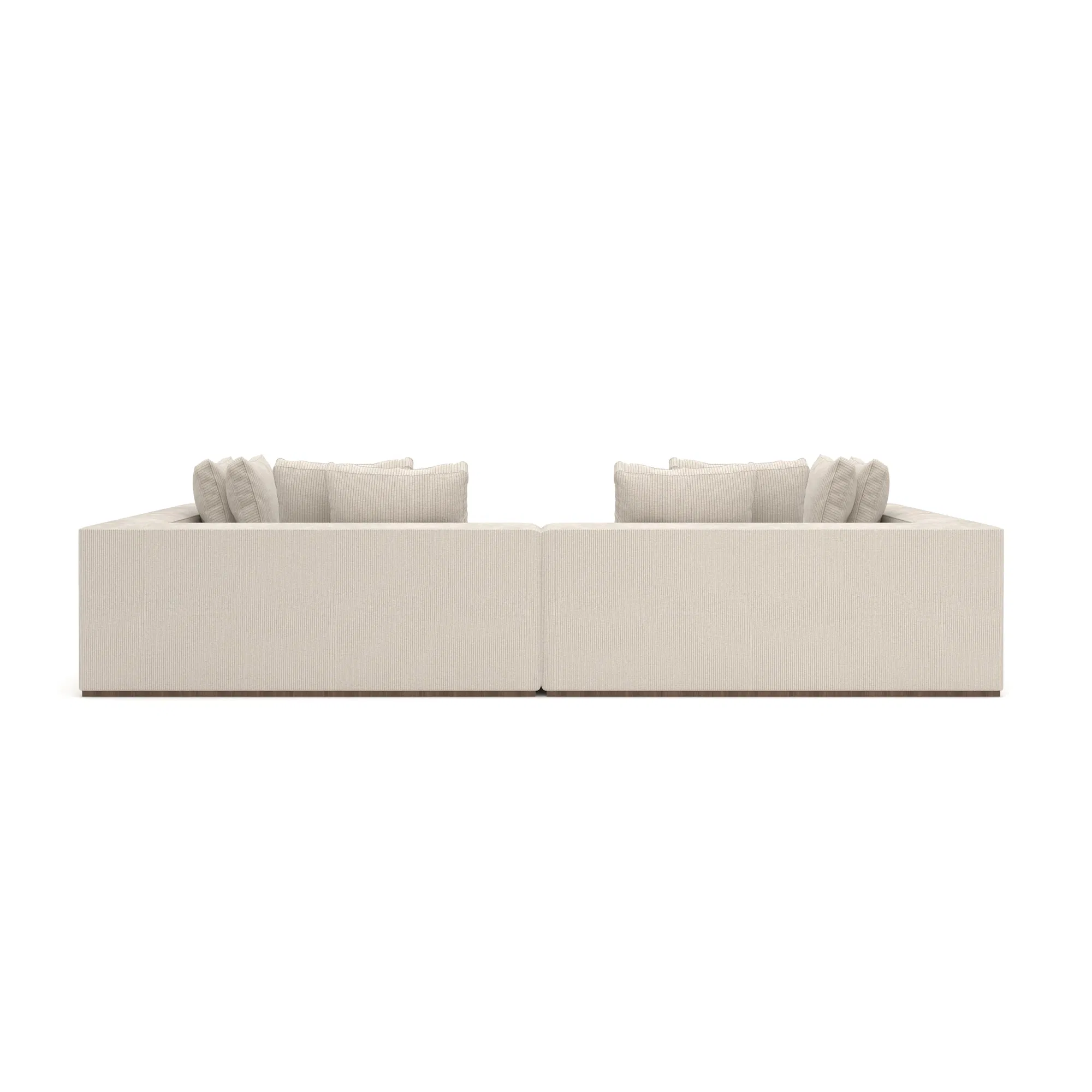 Bello Two-Piece Oatmeal Corduroy Sectional