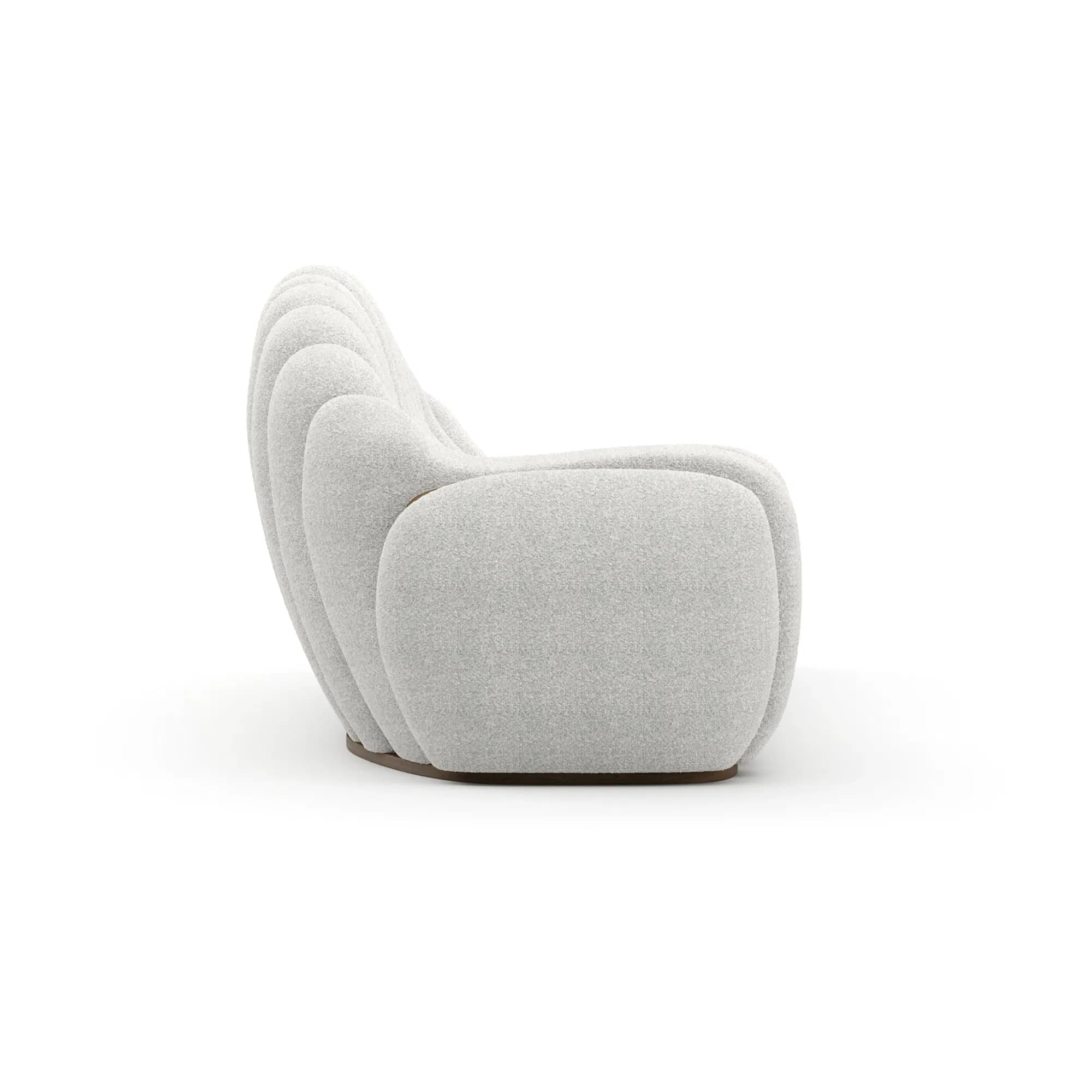 Chrysalis Sculptural Ivory Bouclé Sofa