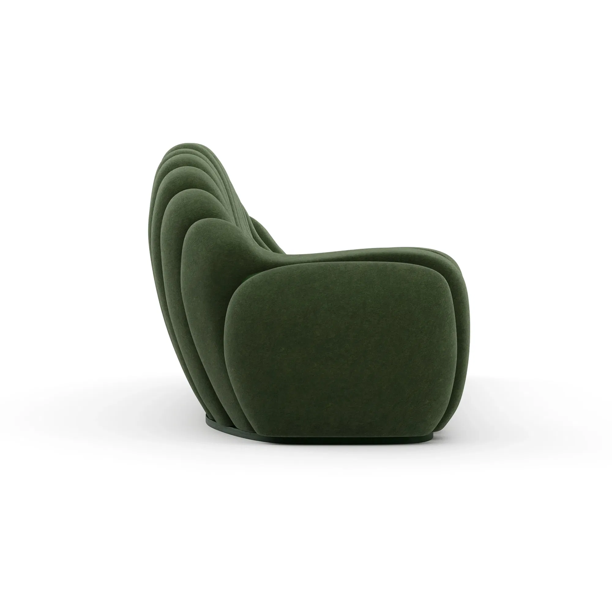 Chrysalis Eucalyptus Mohair Sculptural Sofa