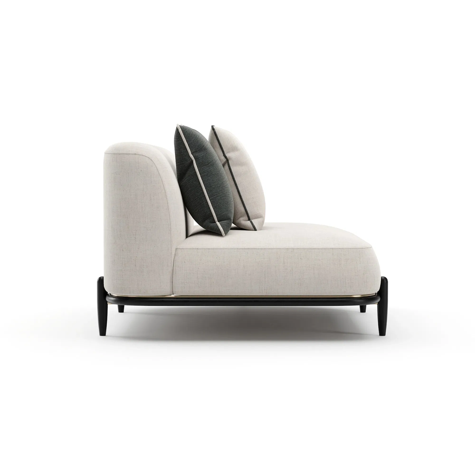 Madera Oatmeal Armless Sectional Bumper