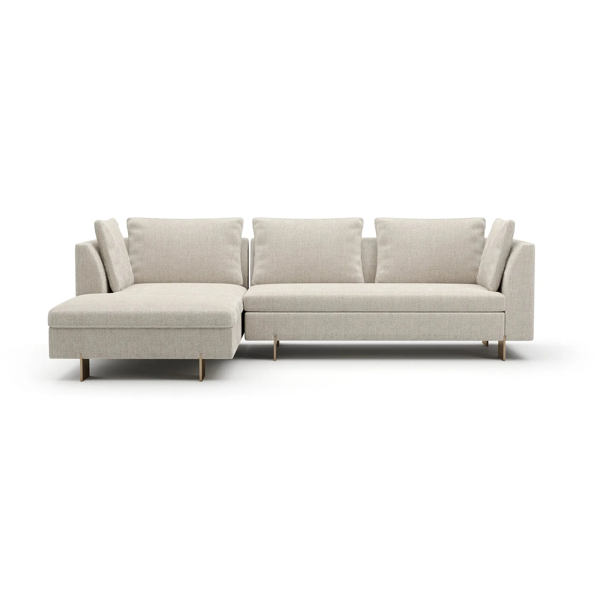 Altura Pearl Basket Weave Chenille Left Chaise Sectional