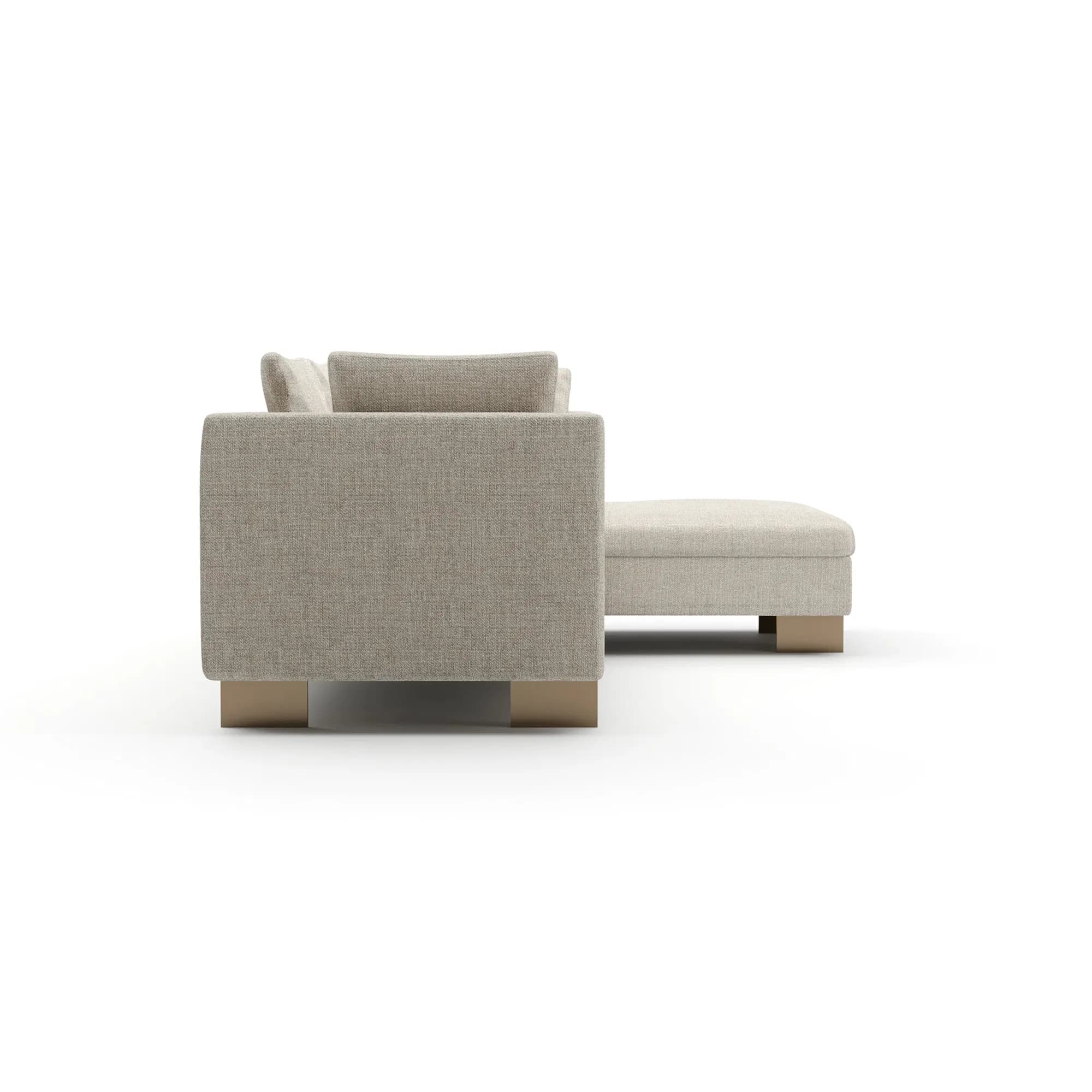 Altura Pearl Basket Weave Sectional Chaise