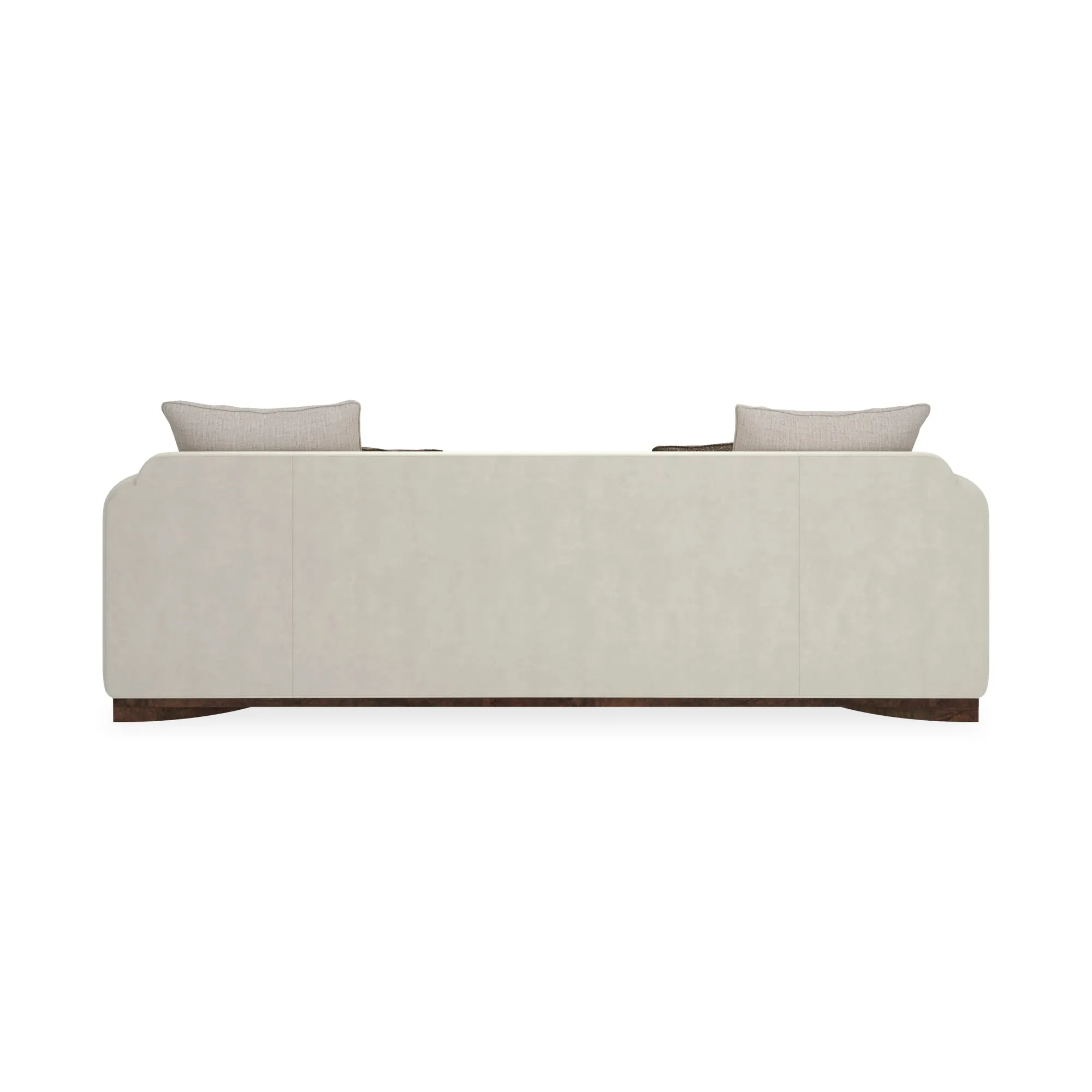 Dimitri Sculptural Sofa with Galway Burl Wood Arms