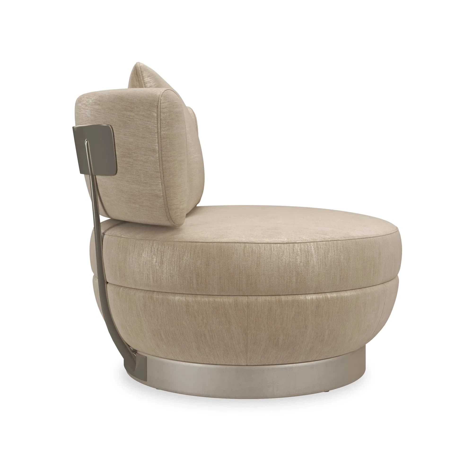Celeste Sculptural Armless Swivel Chair