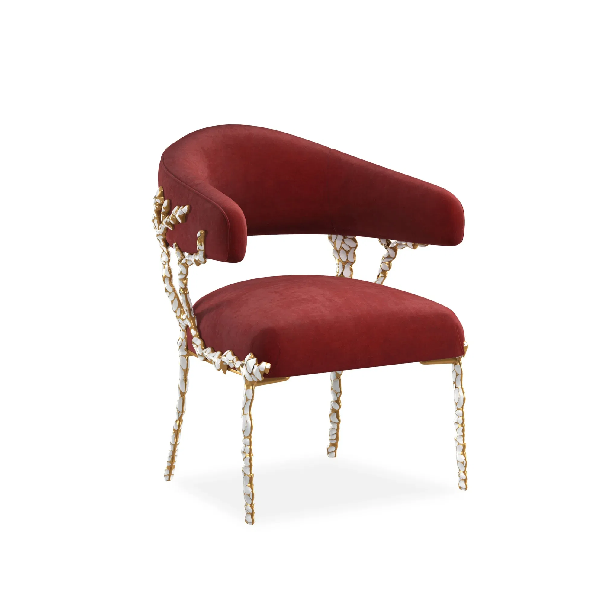 Glimmer Of Hope Gold Brush Brass Accent Chair (2)