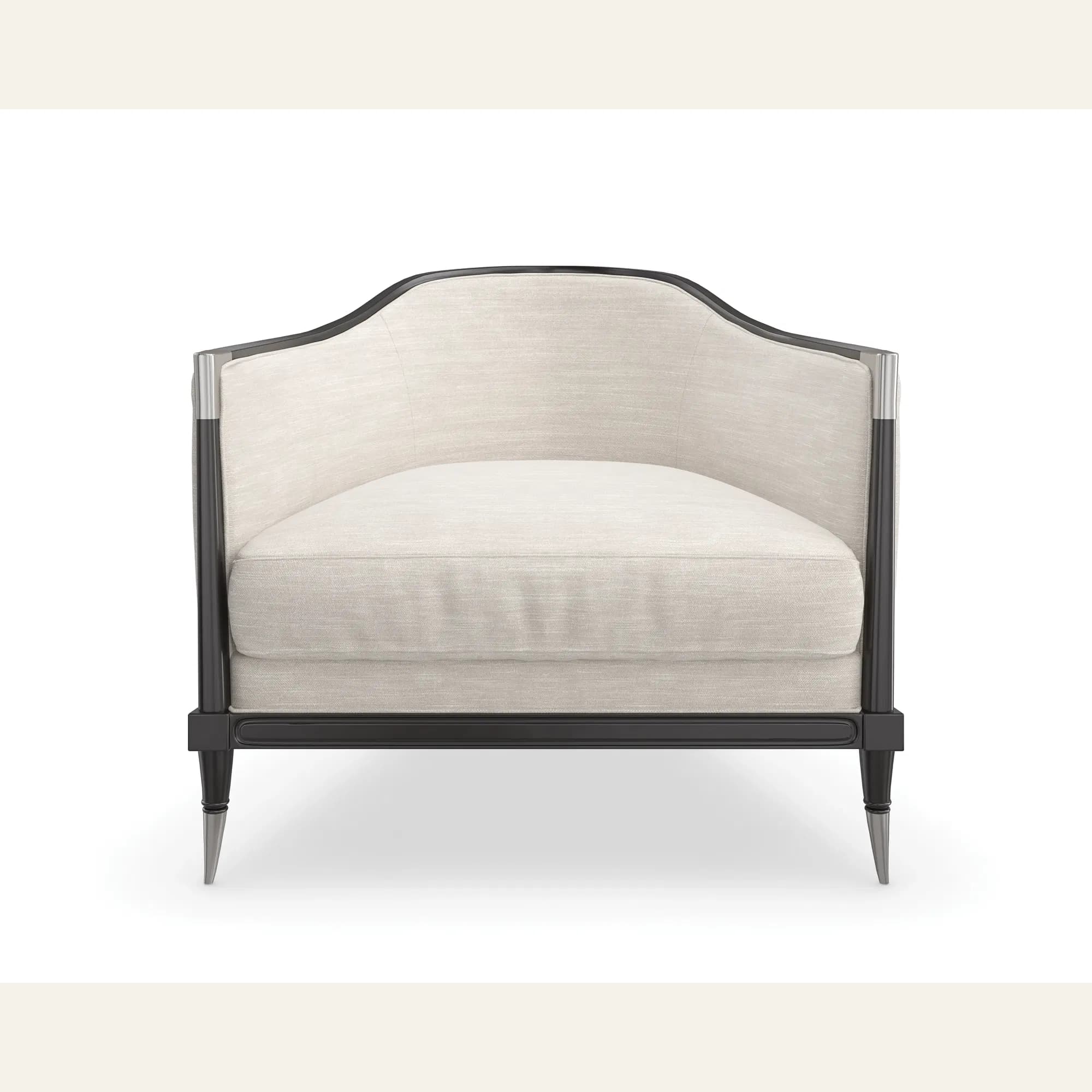 Splash Of Flash Ivory Linen Accent Chair