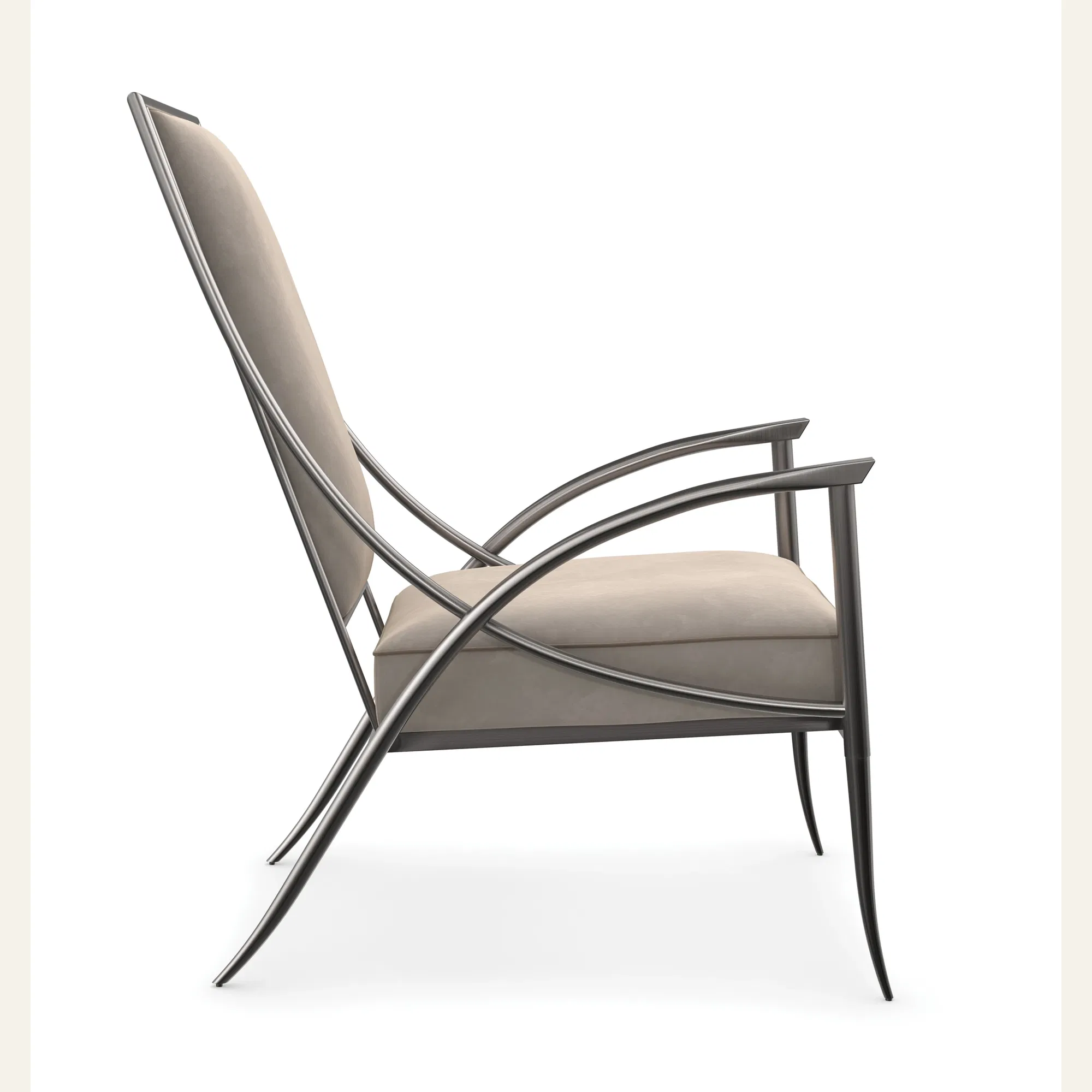Mantis Sculptural Velvet Accent Chair