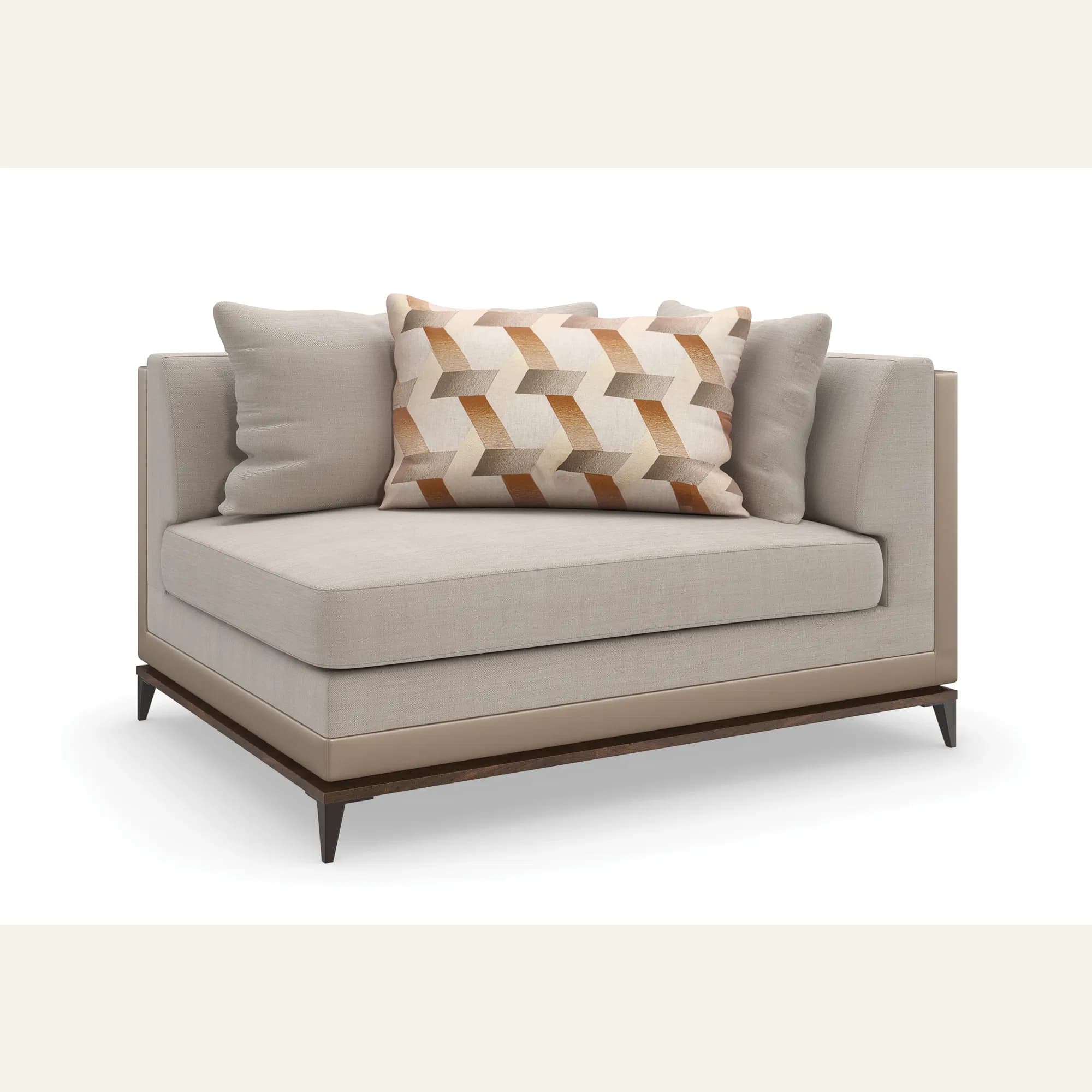 Archipelago Modular Loveseat with Bourbon Glaze Wood Base