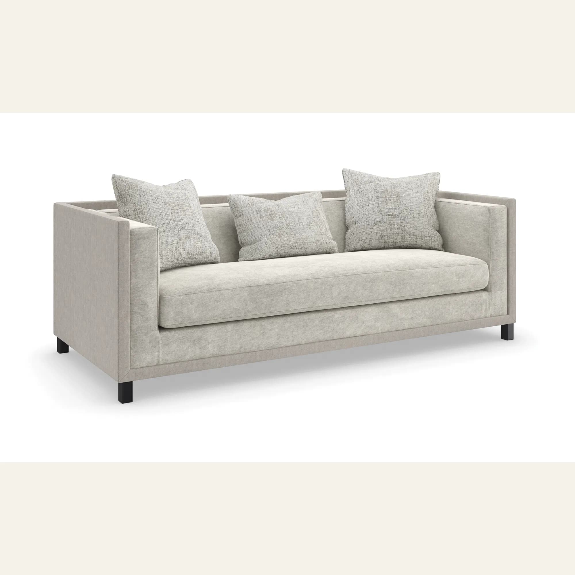 Tuxedo Shelter Arm Sofa in Opal Mohair