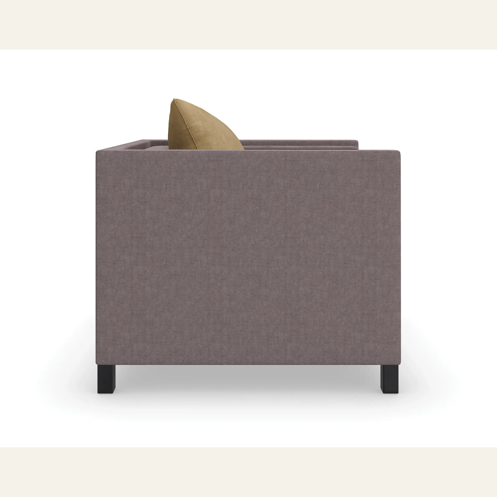 Tuxedo Chair in Chocolate Linen and Mohair
