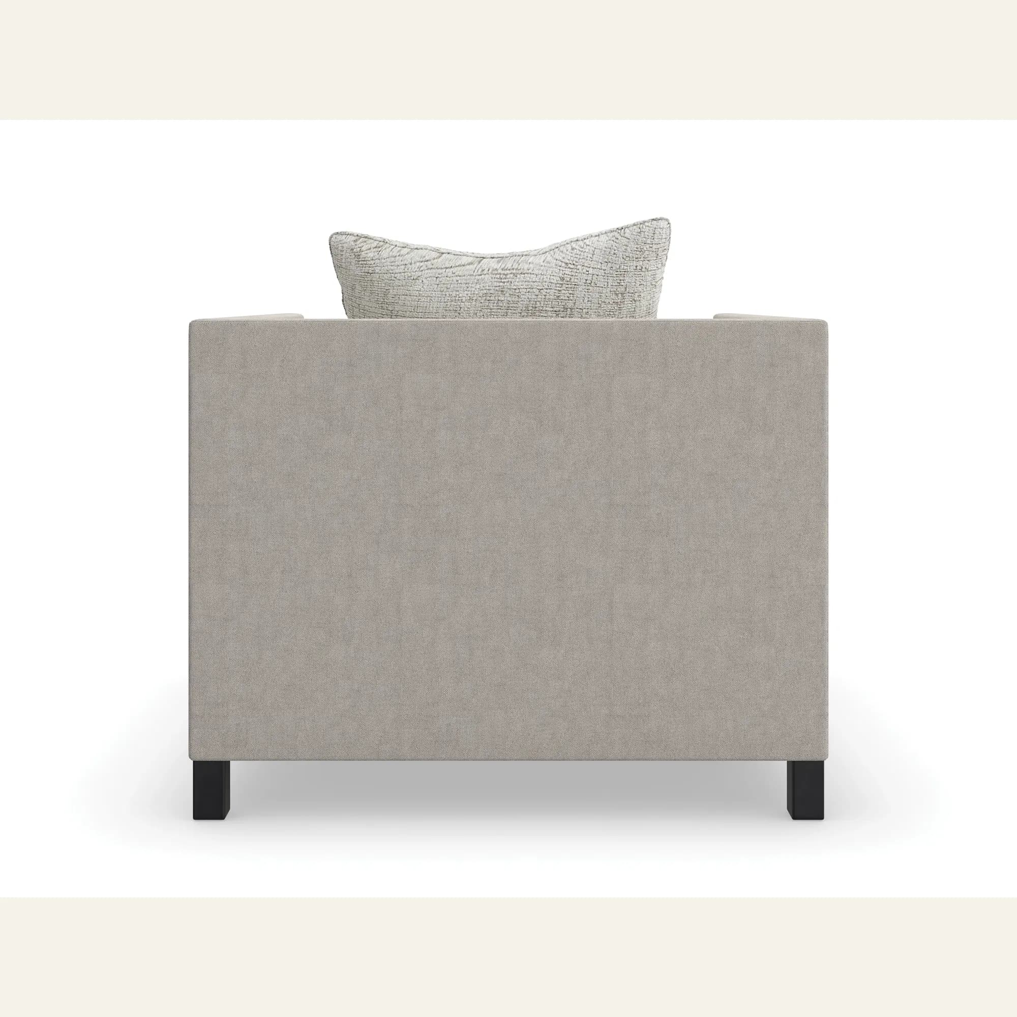 Tuxedo Shelter Chair With Brushed Bronze Legs