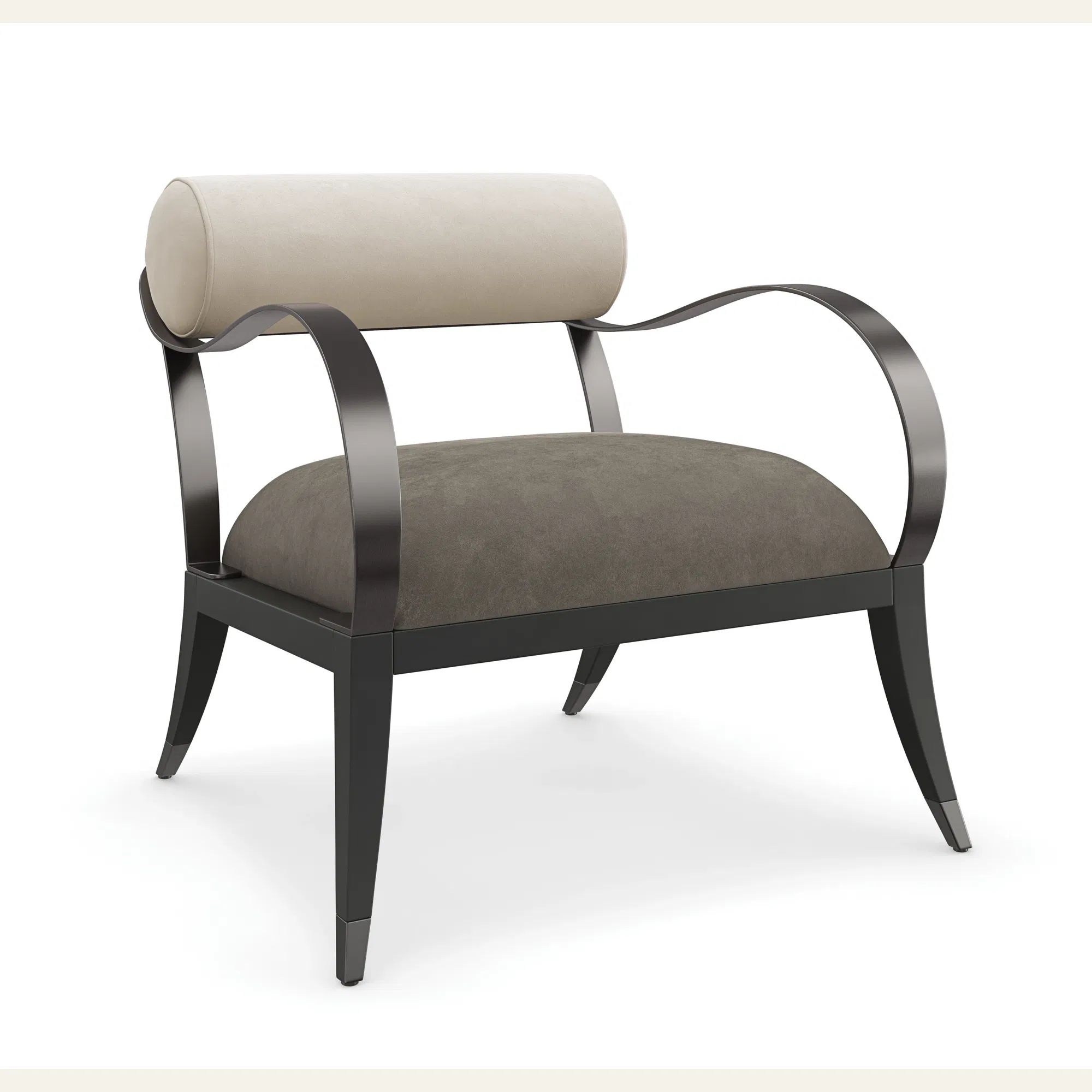 Homage Sculptural Deep Green Mohair Chair