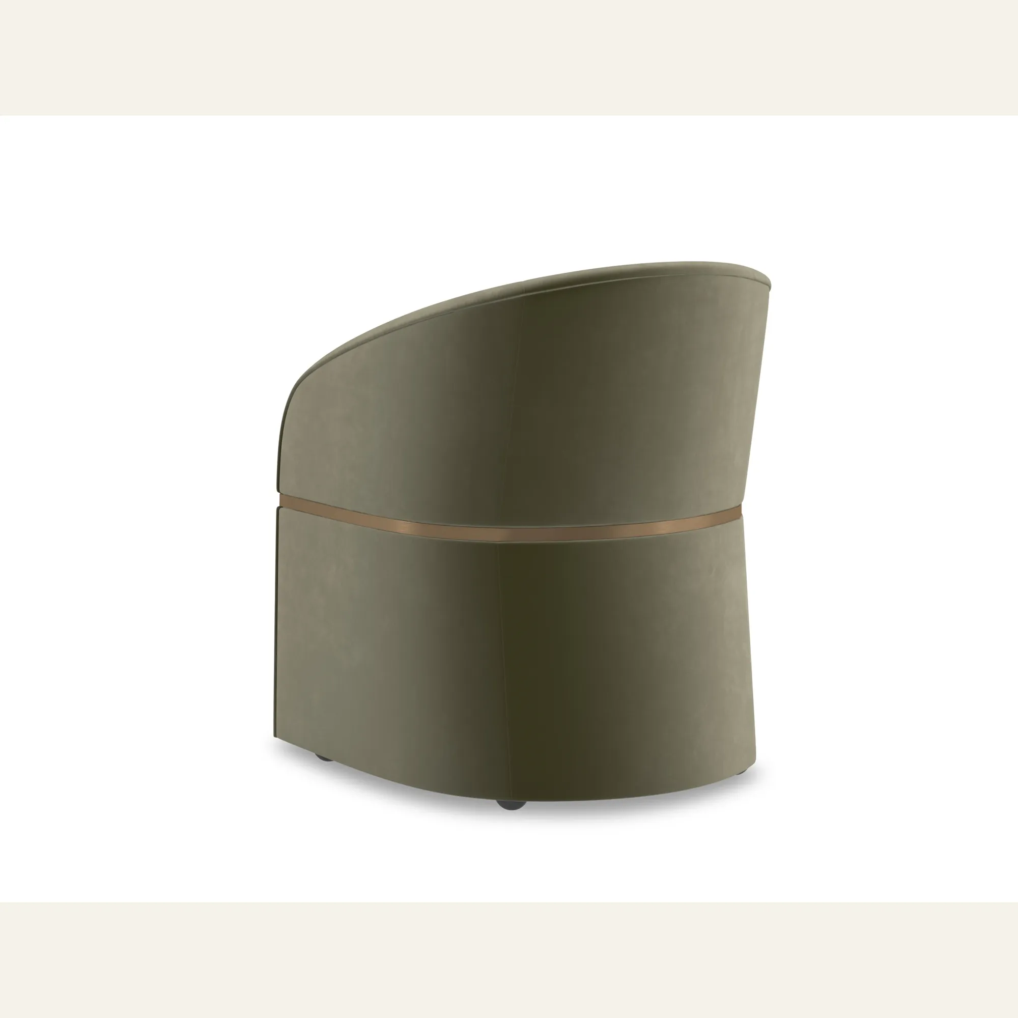 Daya Green Velvet Accent Chair with Brushed Gold