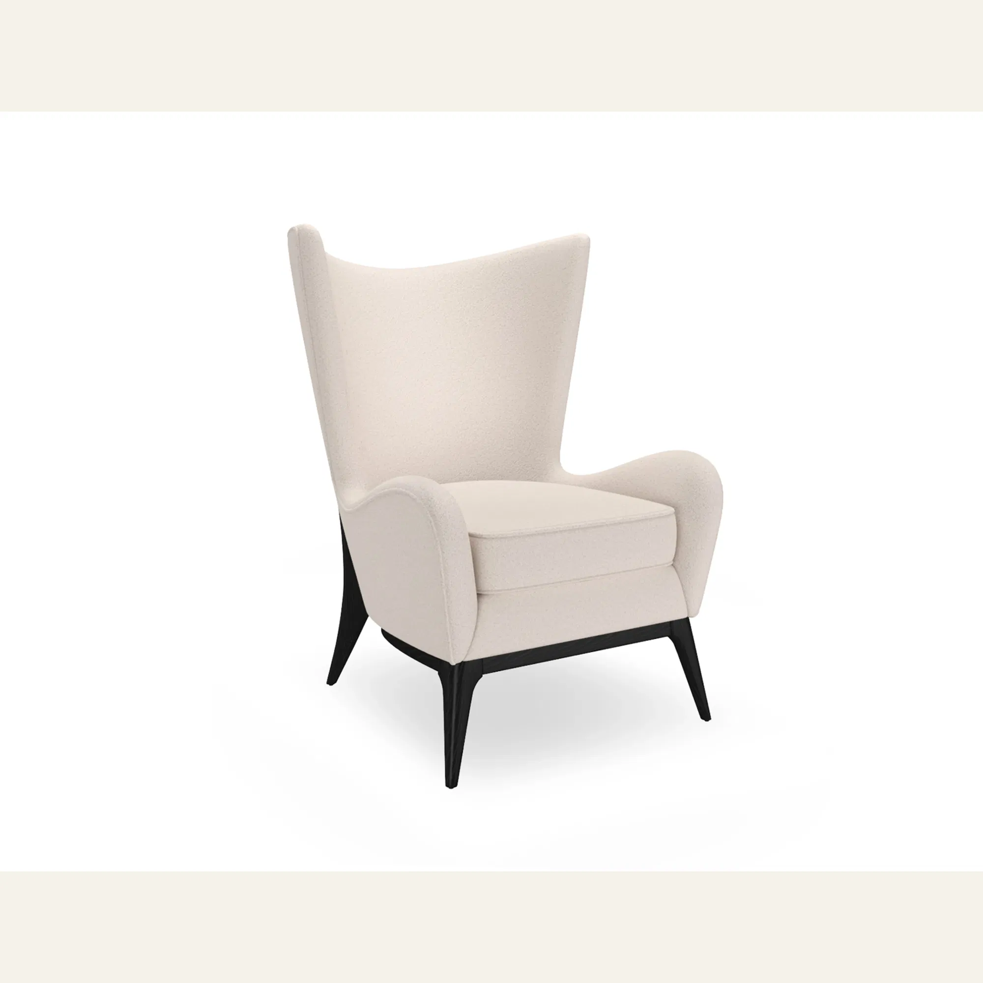 Whats New Pussycat Modern Walnut Wing Chair