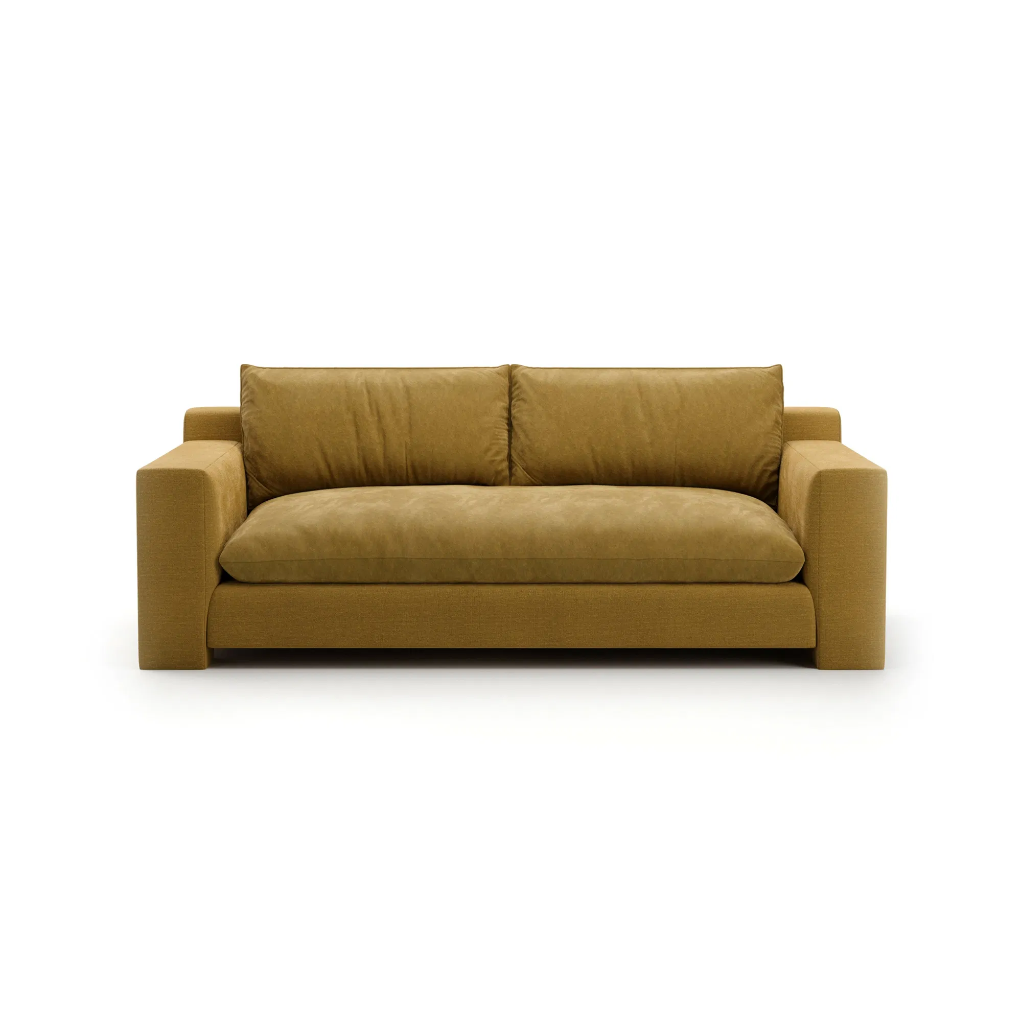 Devon Camel Heathered Velvet Sofa