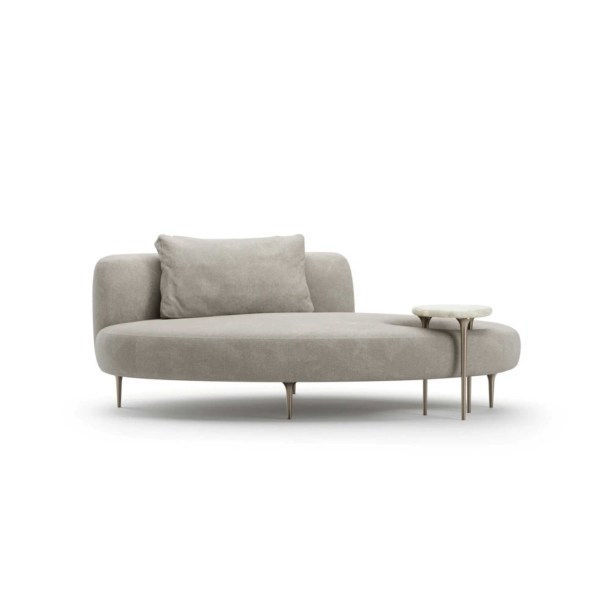 Echo Lounge Mohair Settee with Onyx