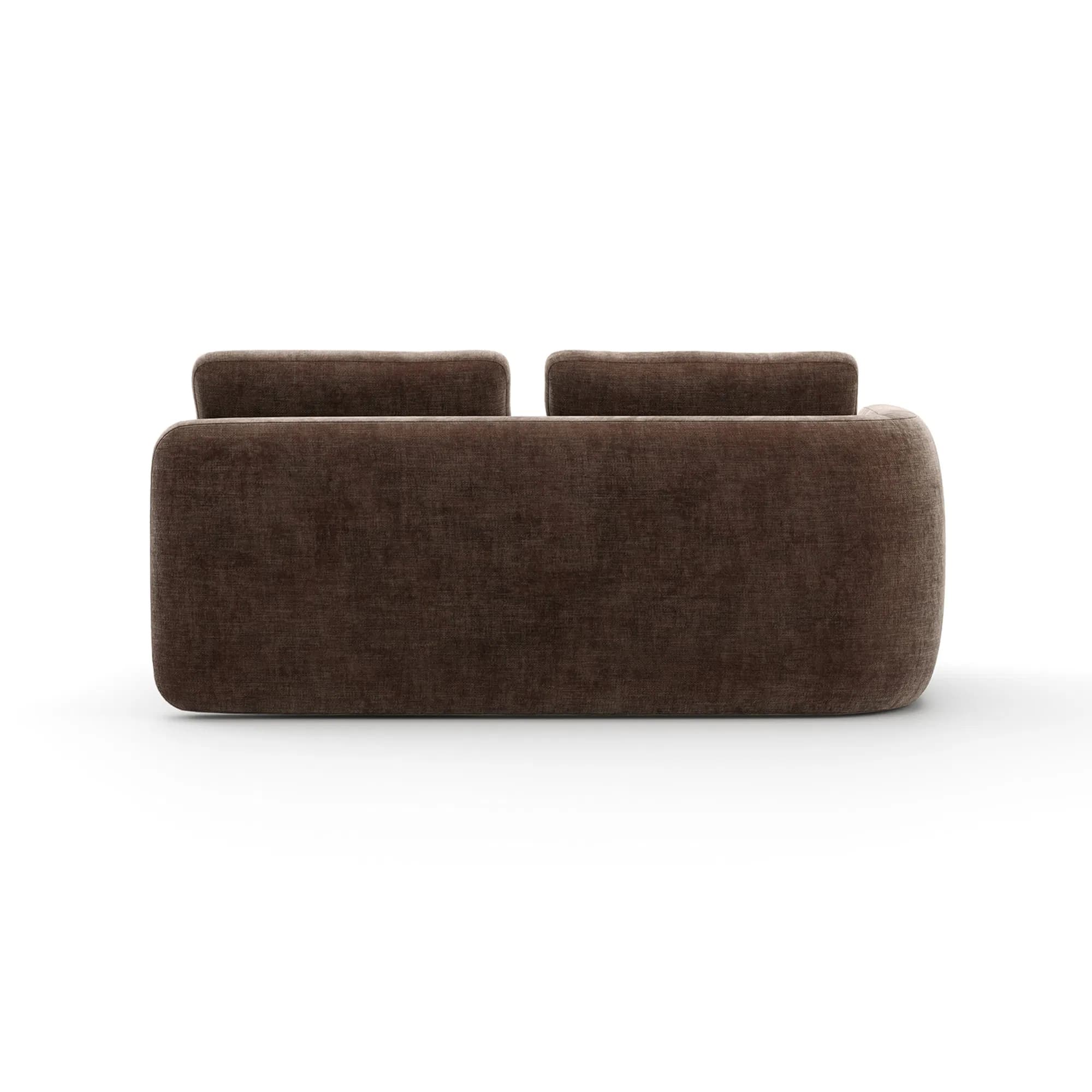 Overlap Dark Taupe Vintage Velvet Loveseat
