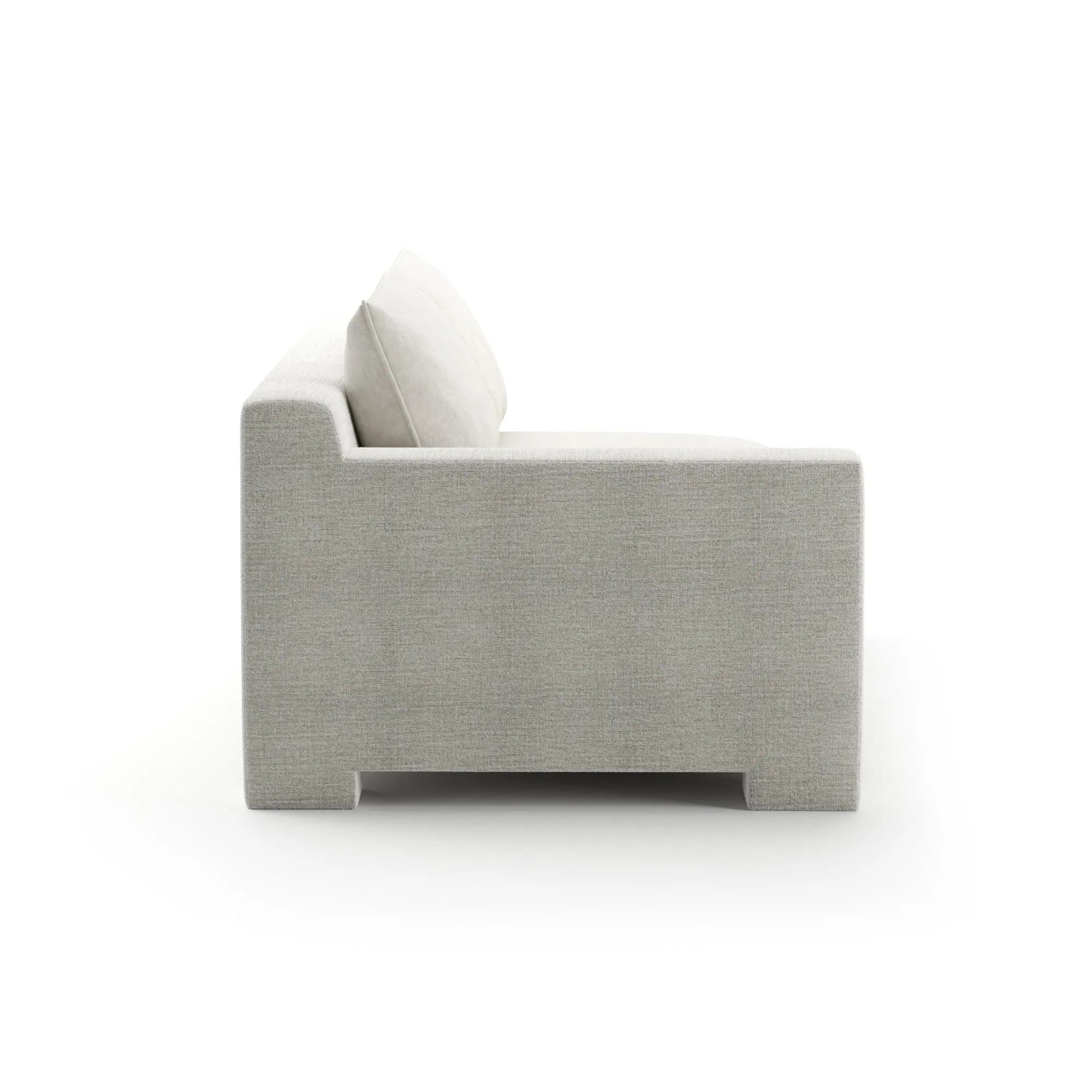 Devon Ivory Heathered Velvet Loveseat