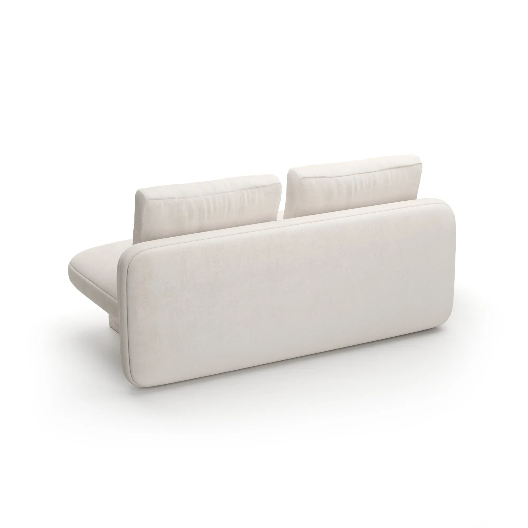Overlap Armless Ecru Linen Sectional Bumper