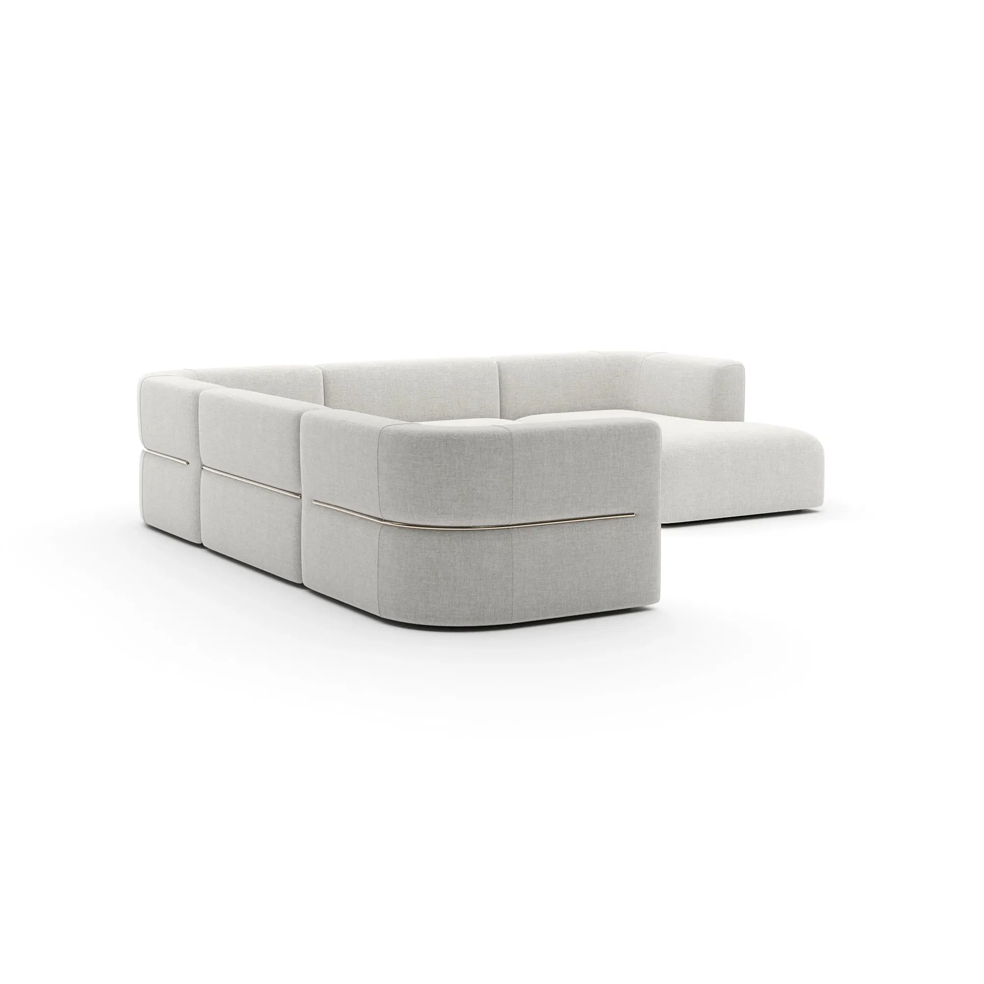 Rhythm Ribbed Linen Left Chaise Sectional