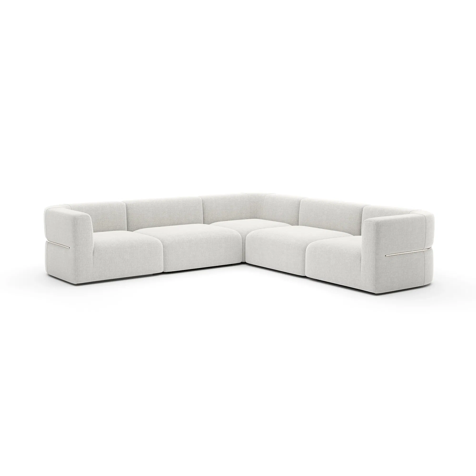Rhythm L Sectional Ribbed Linen Luxury