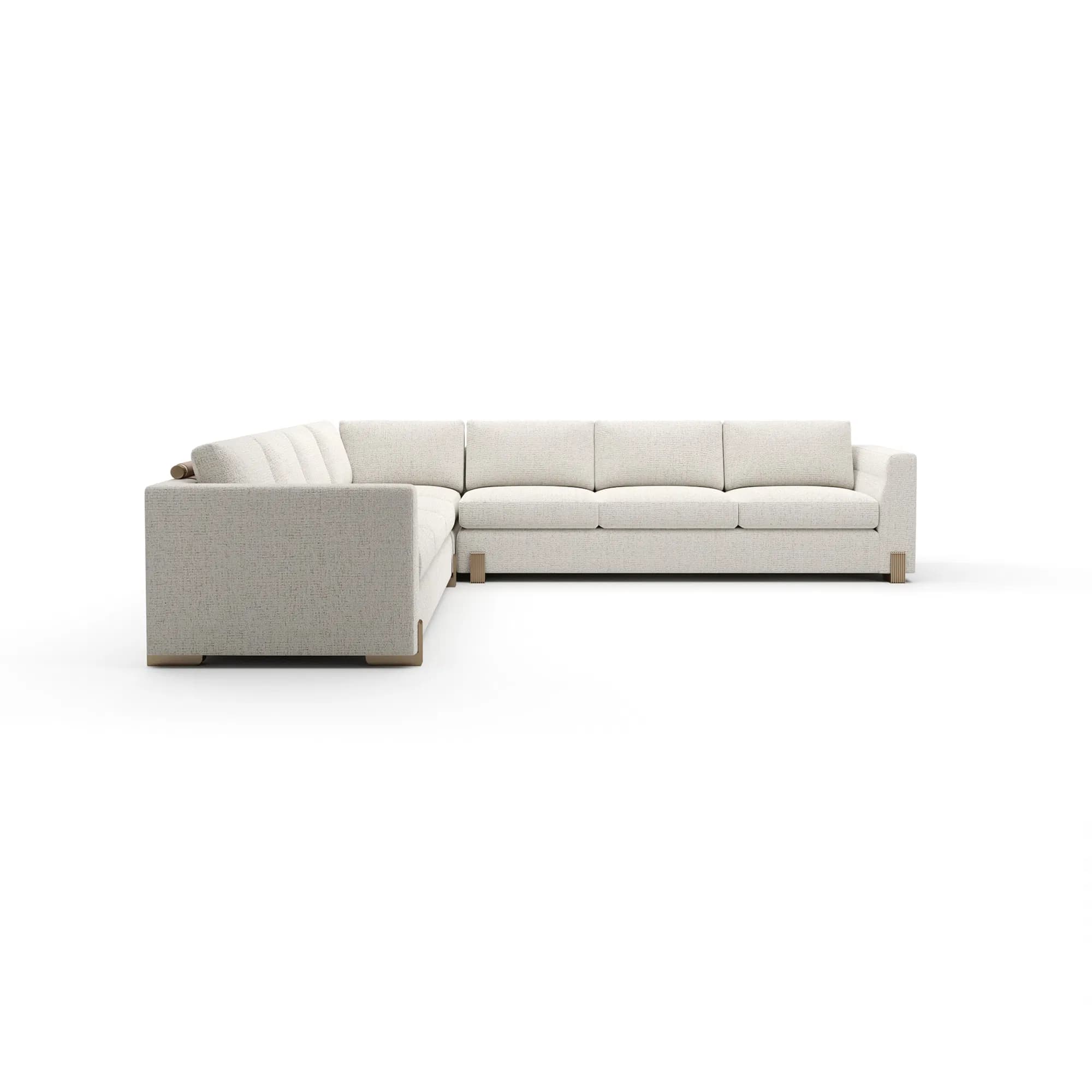 Counter Balance L Sectional Oatmeal Melange Brushed Gold