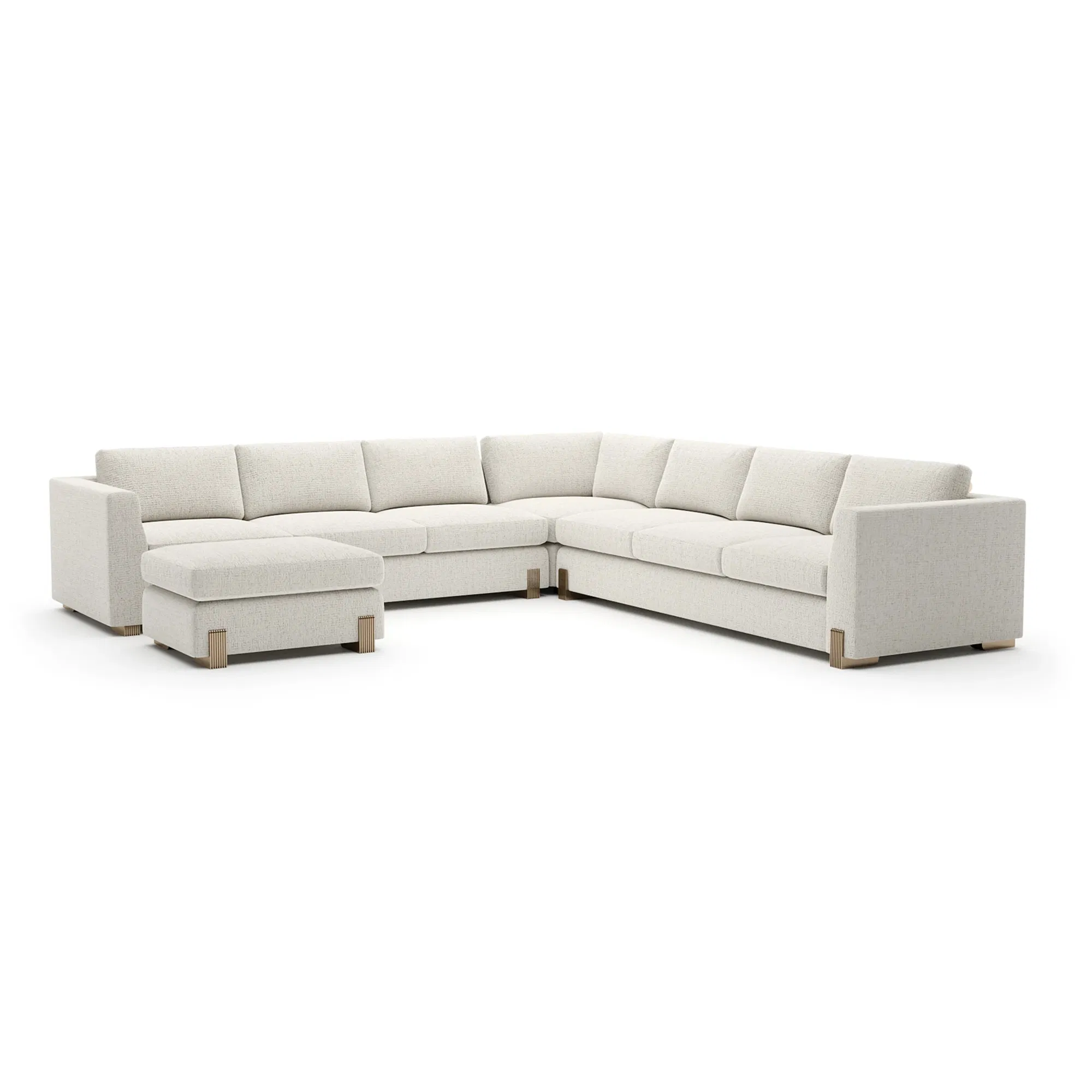 Counter Balance Oatmeal Melange Sectional Large