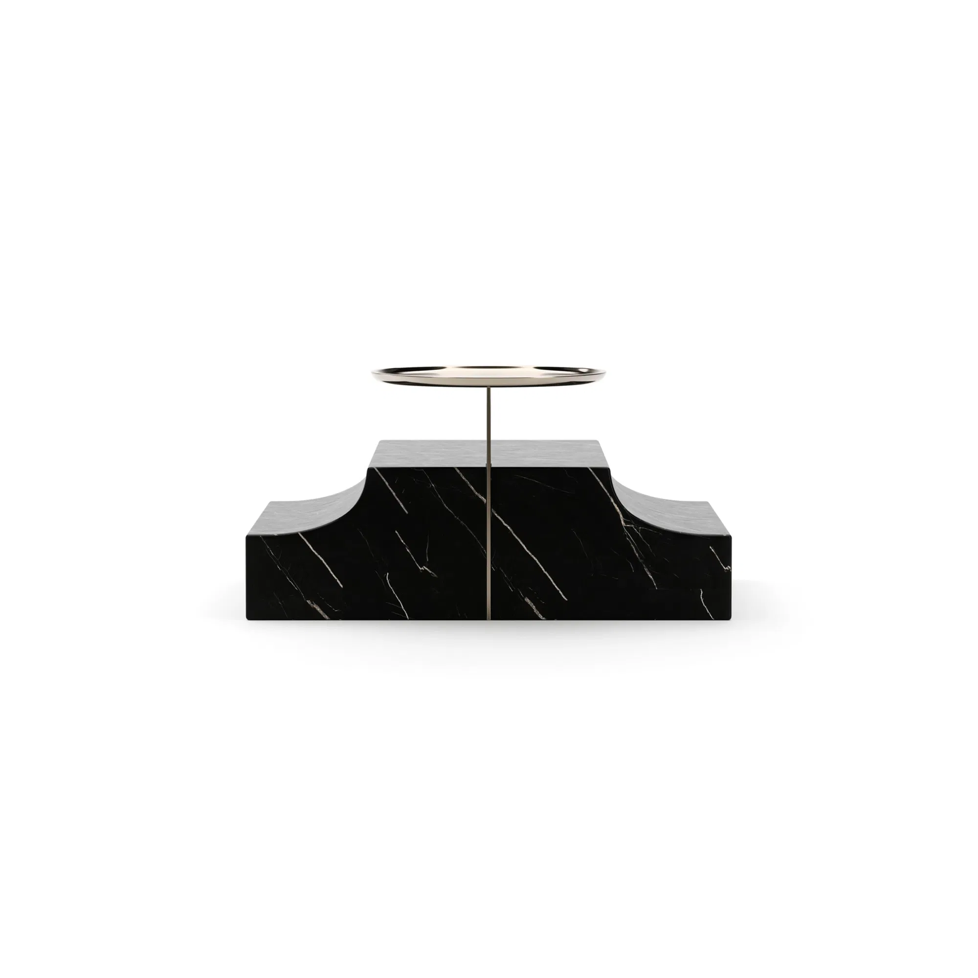 Overlap Nero Marquina Marble Wedge Base