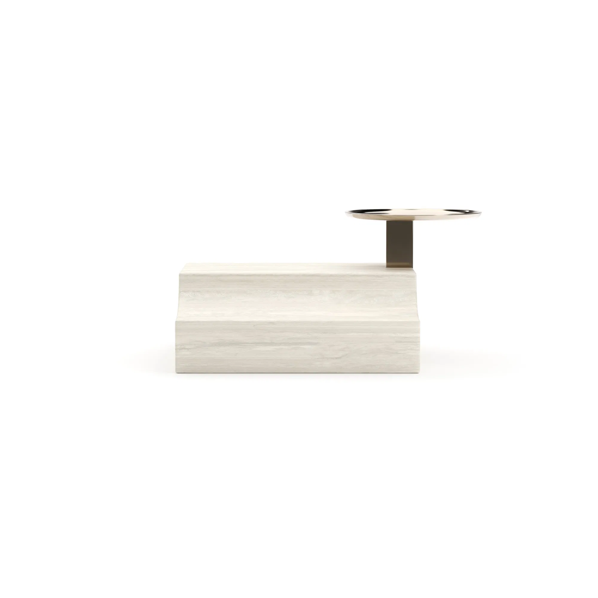 Overlap Nero Marquina Stone Wedge Base Light