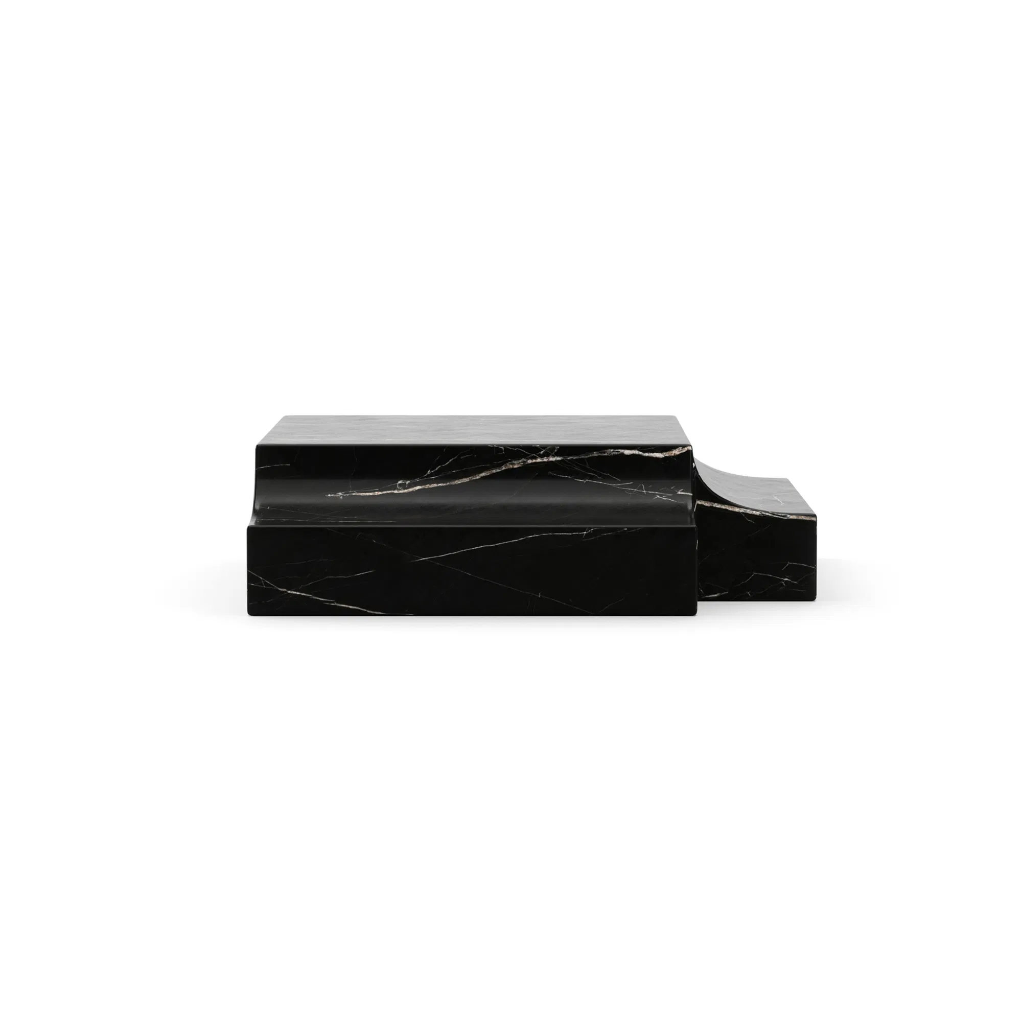 Nero Marquina Corner Wedge Base with Whisper of Gold