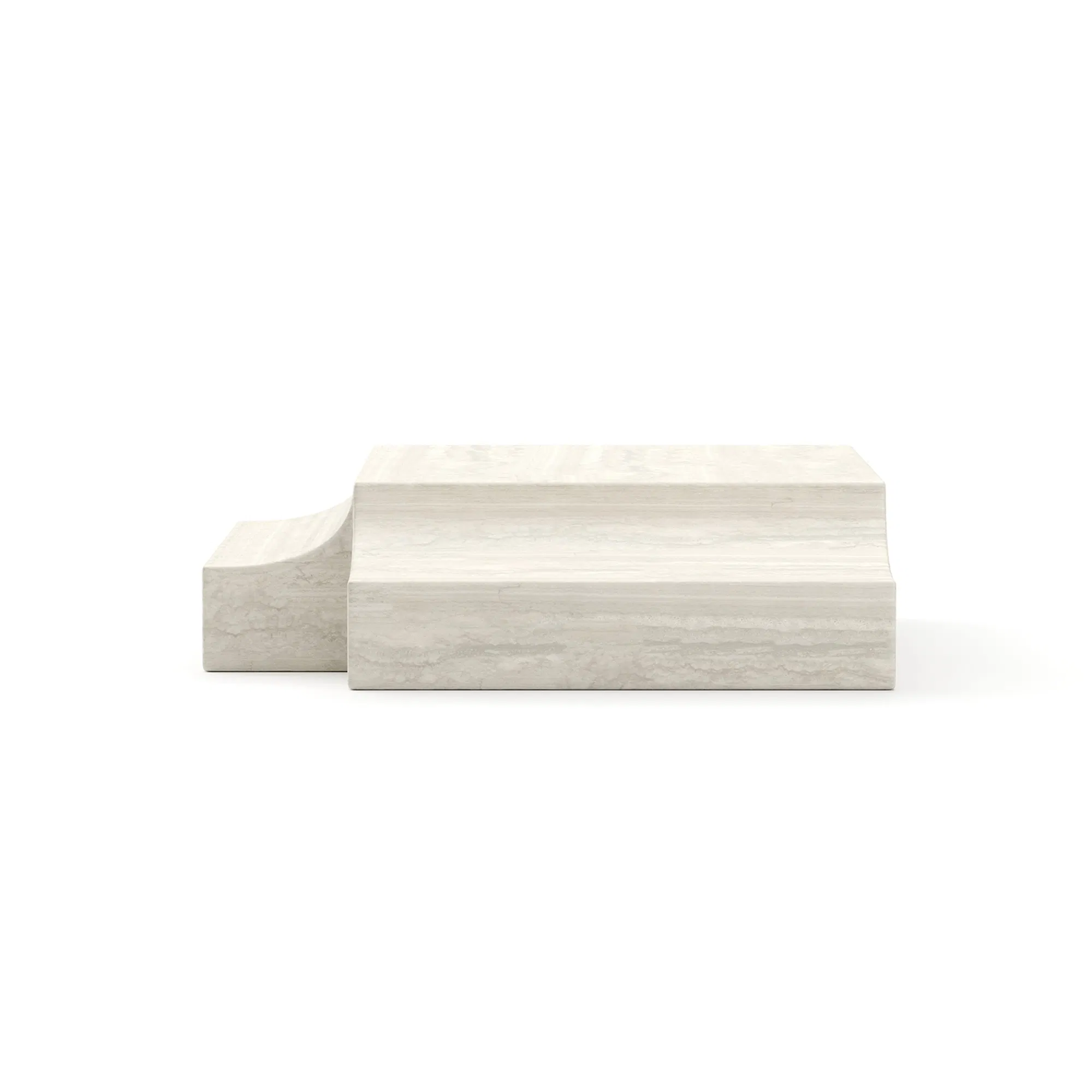 Overlap Corner Wedge Base Light Travertine