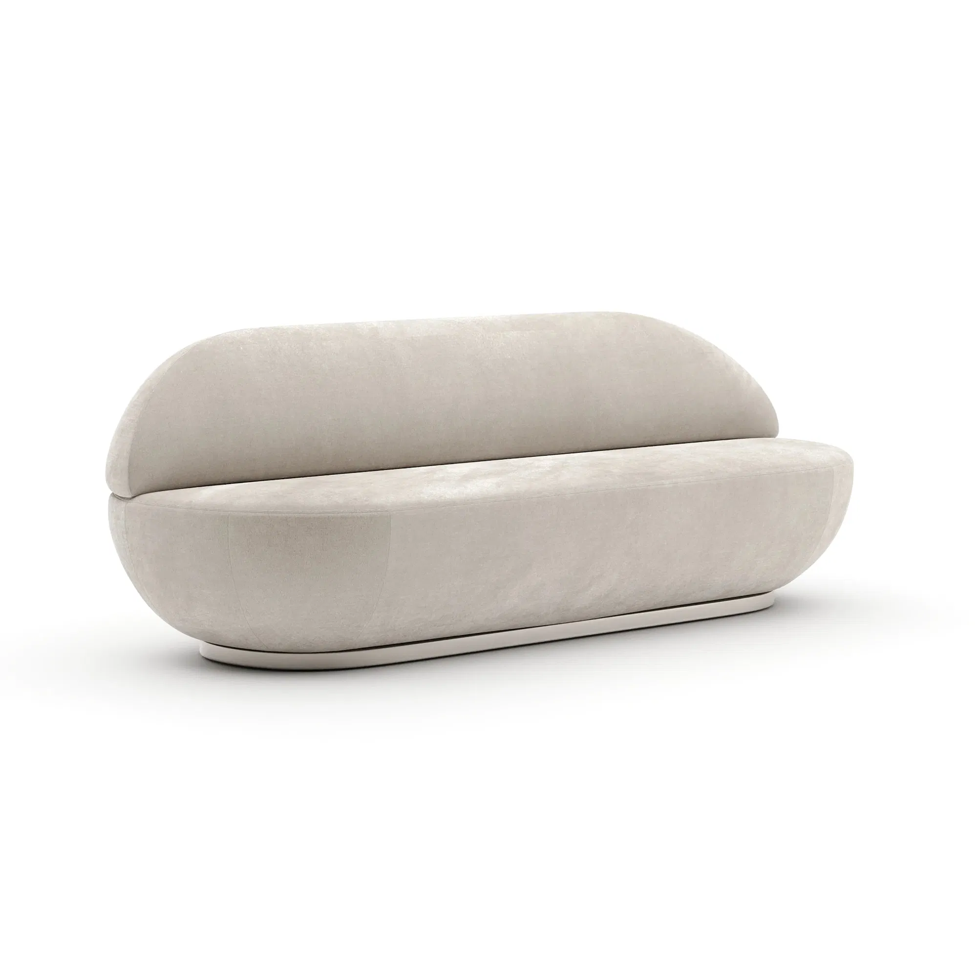 Jagger Ivory Sculptural Velvet Sofa
