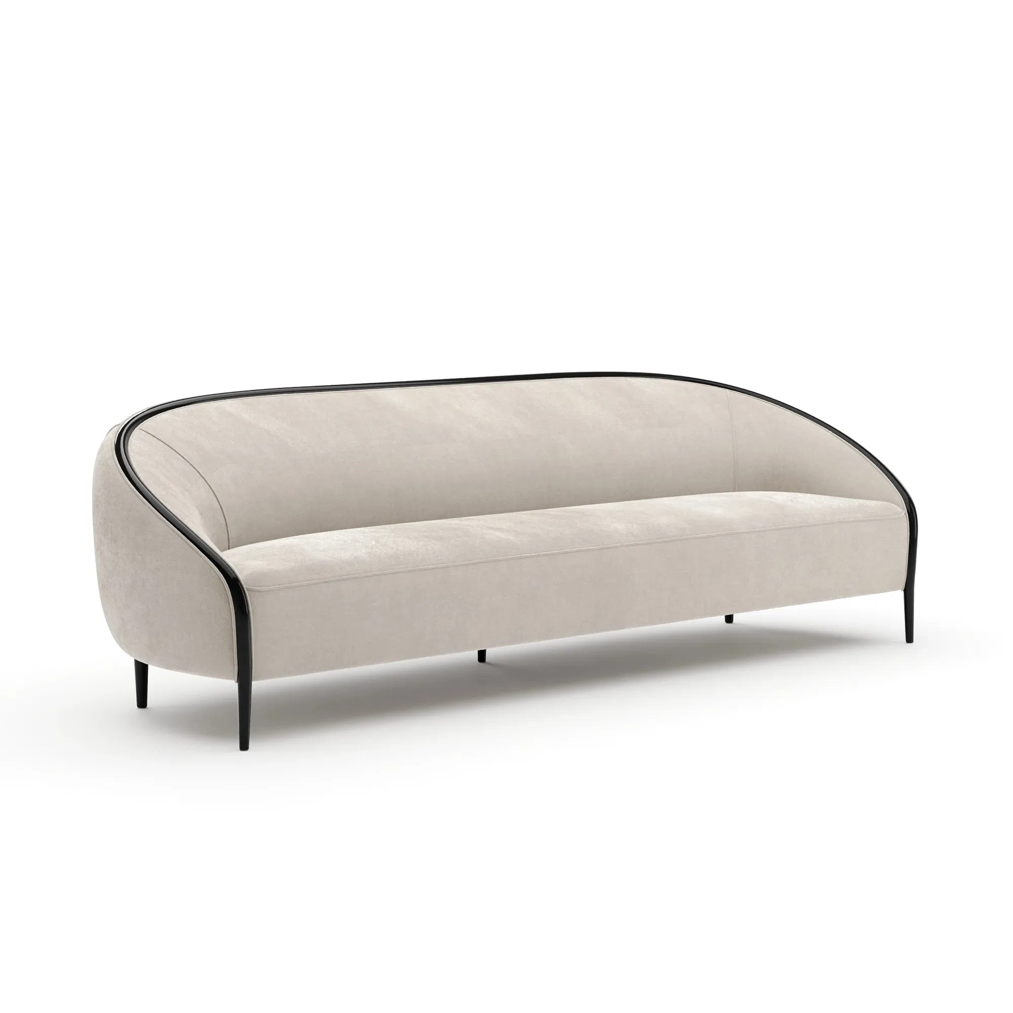 Petit Large Sofa Ivory Vintage Velvet