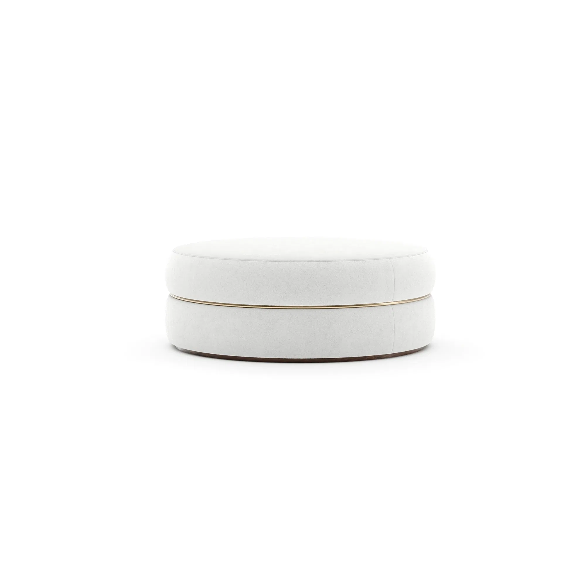 Smoosh Sculptural Ivory Boucle Cocktail Ottoman