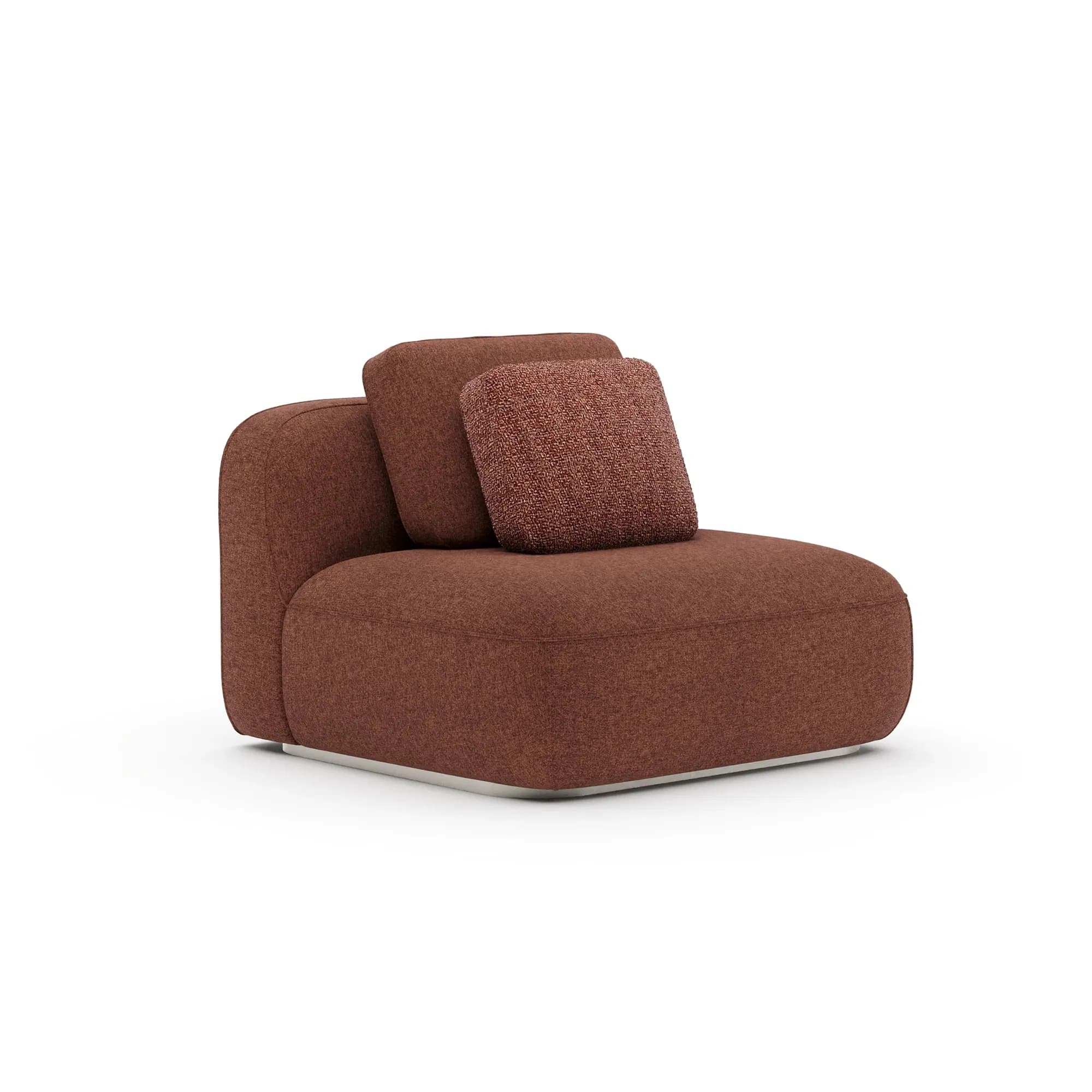 Sasso Armless Sofa in Luminous Saffron
