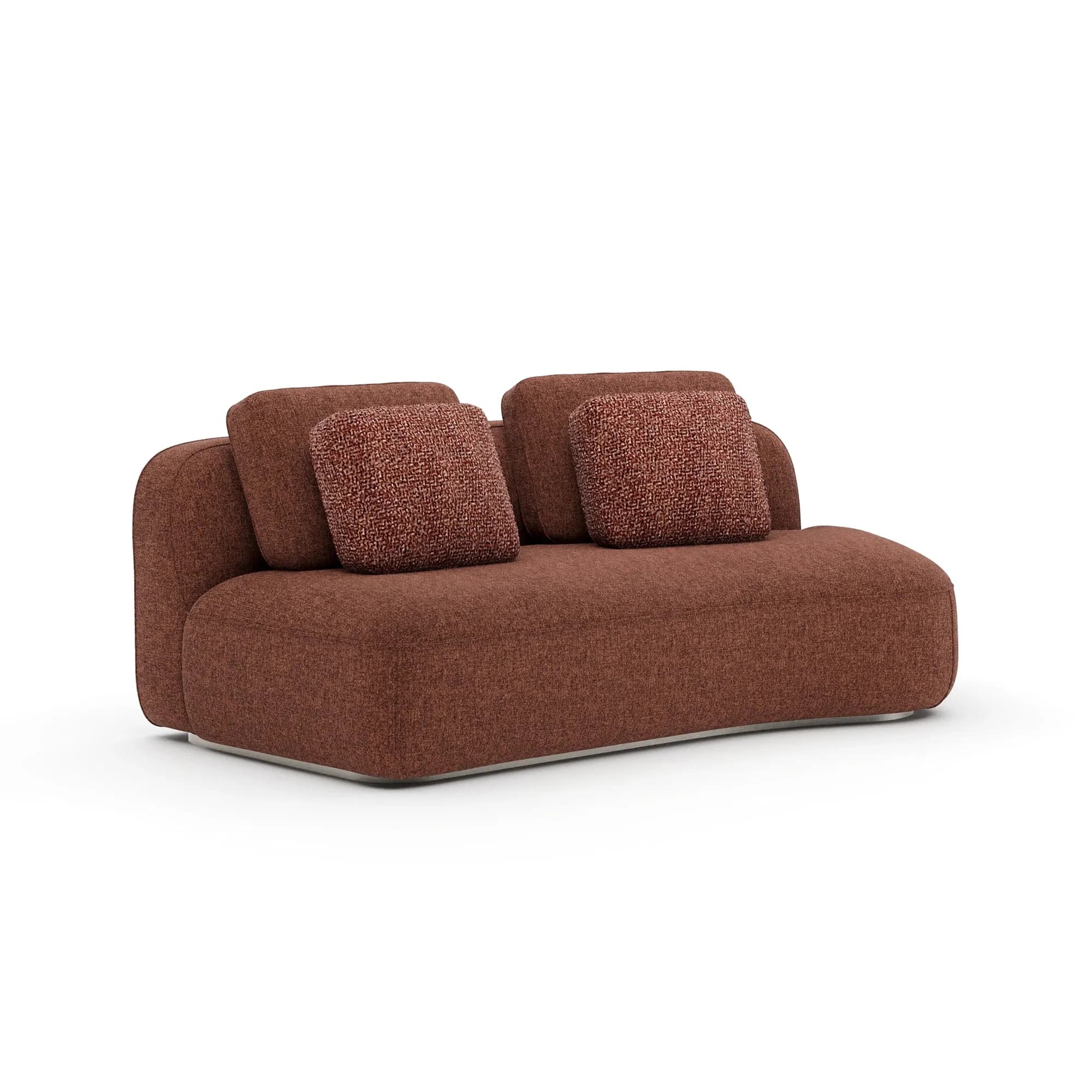 Sasso Armless Loveseat in Sumptuous Saffron