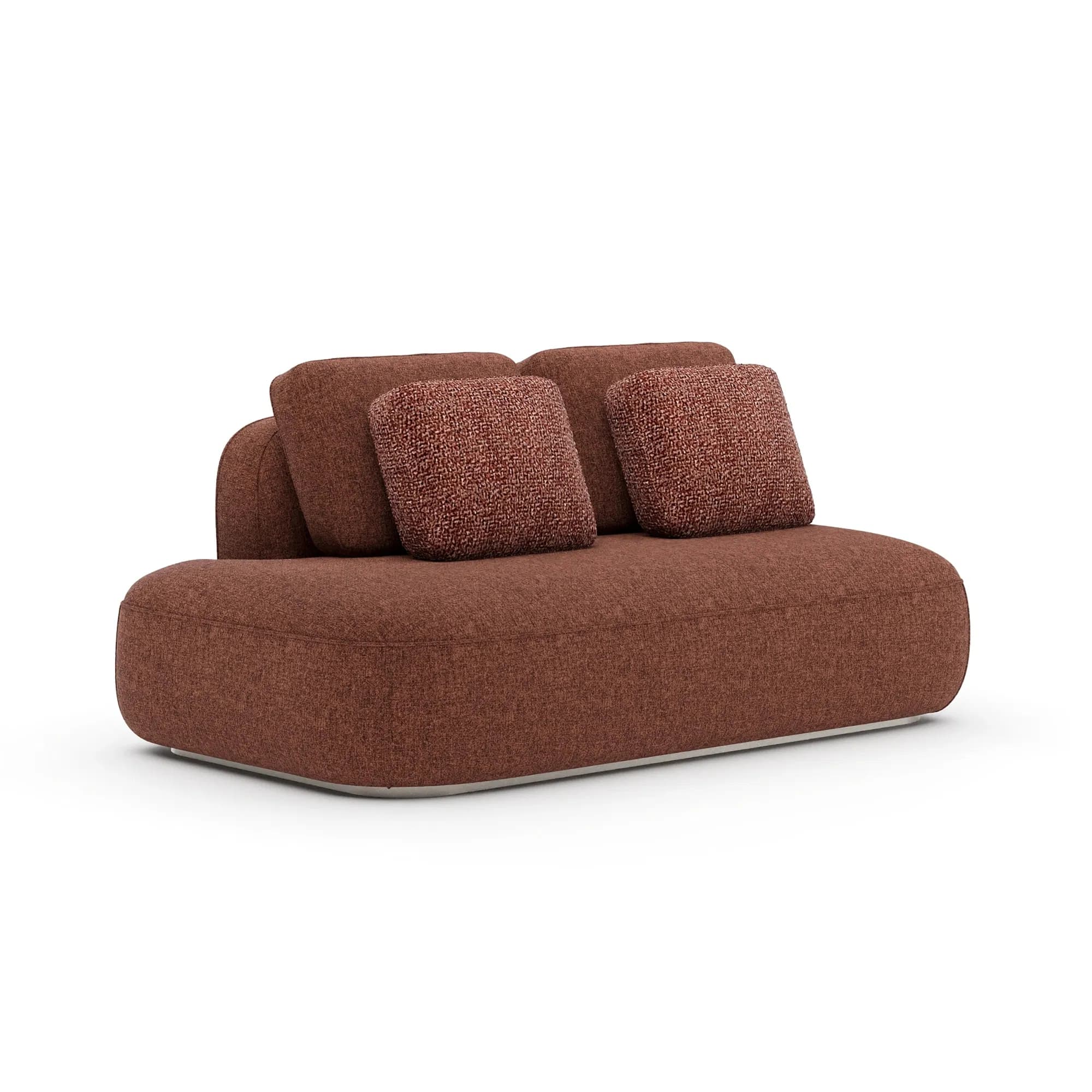 Sasso Sculptural Saffron Armless Loveseat