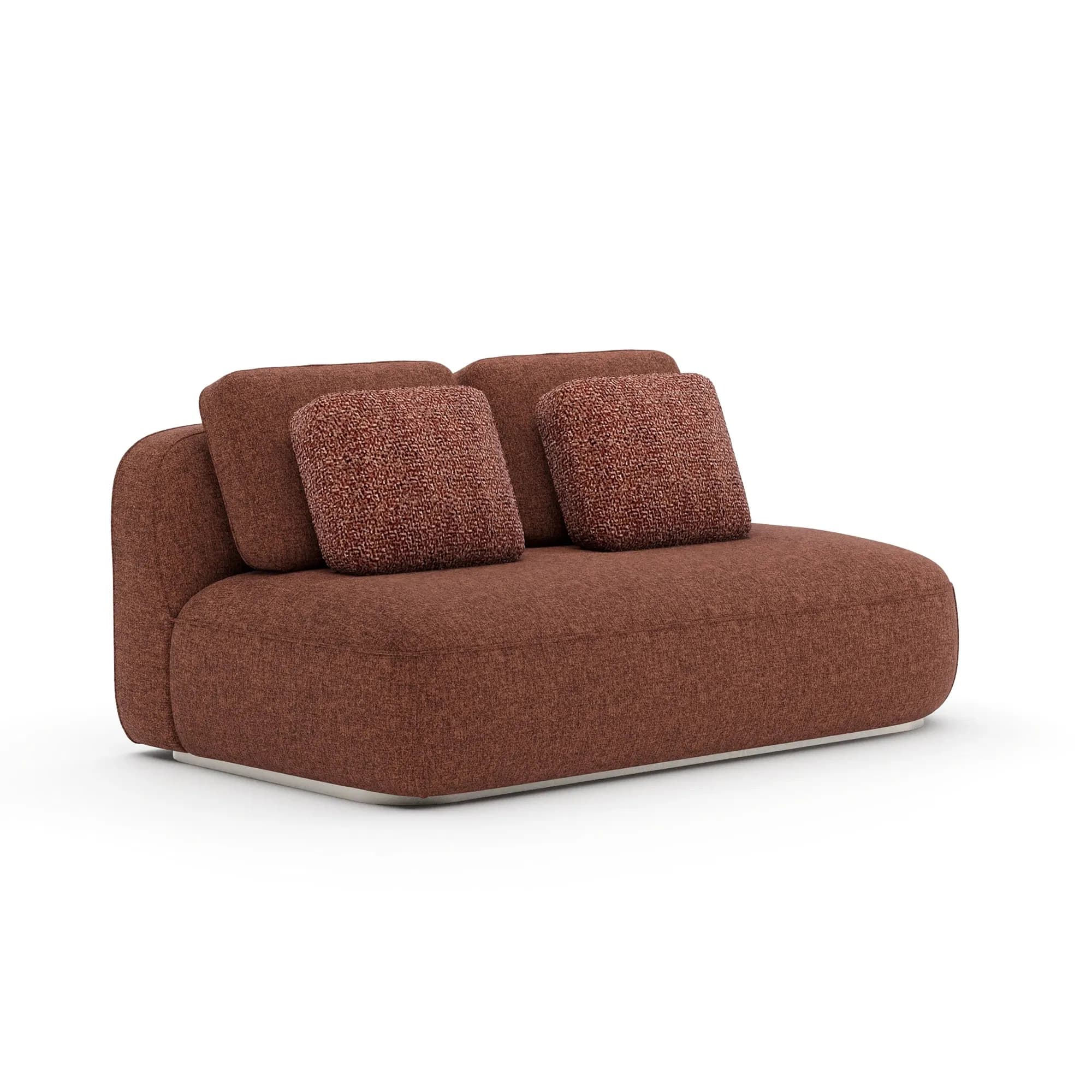Sasso Saffron Sculptural Armless Loveseat