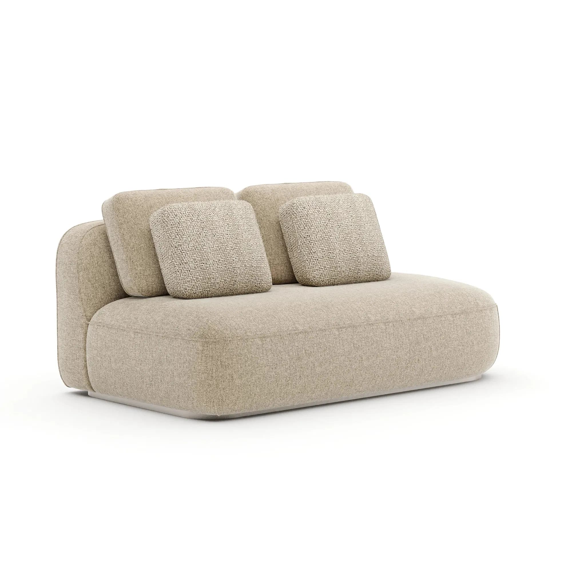 Sasso Oatmeal Armless Loveseat