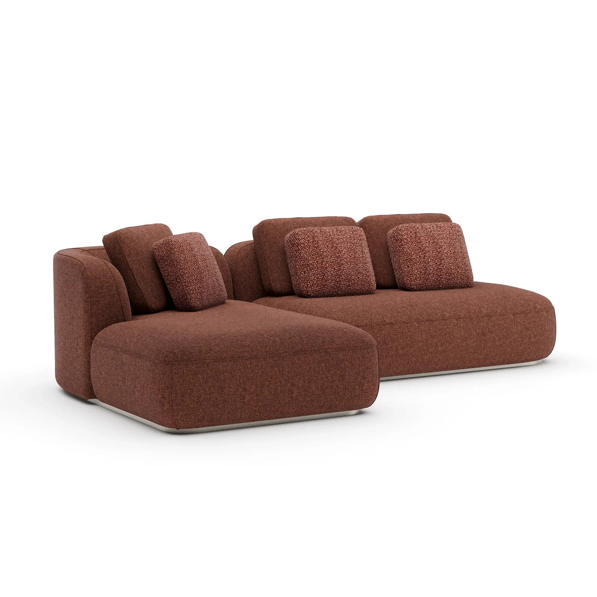 Sasso Sculptural Saffron Left-Facing Chaise Sectional