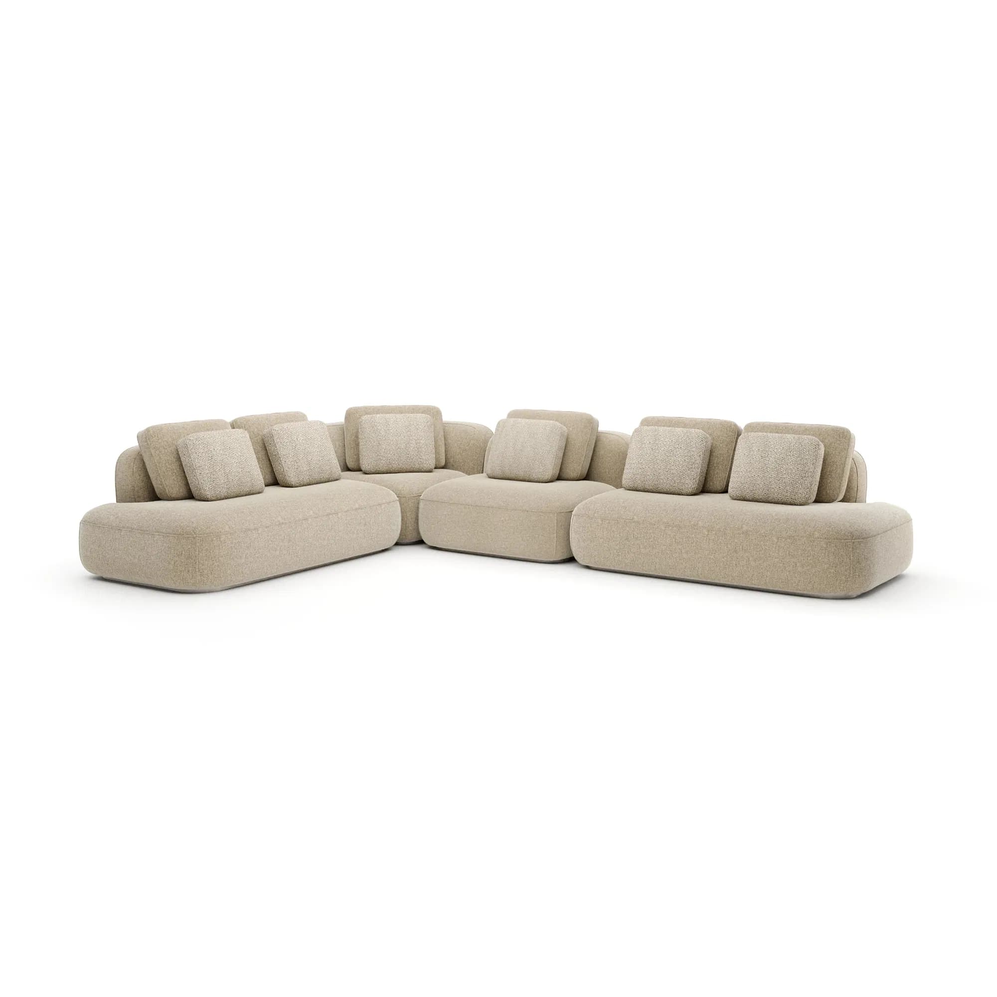 Sasso Large L Sectional in Oatmeal