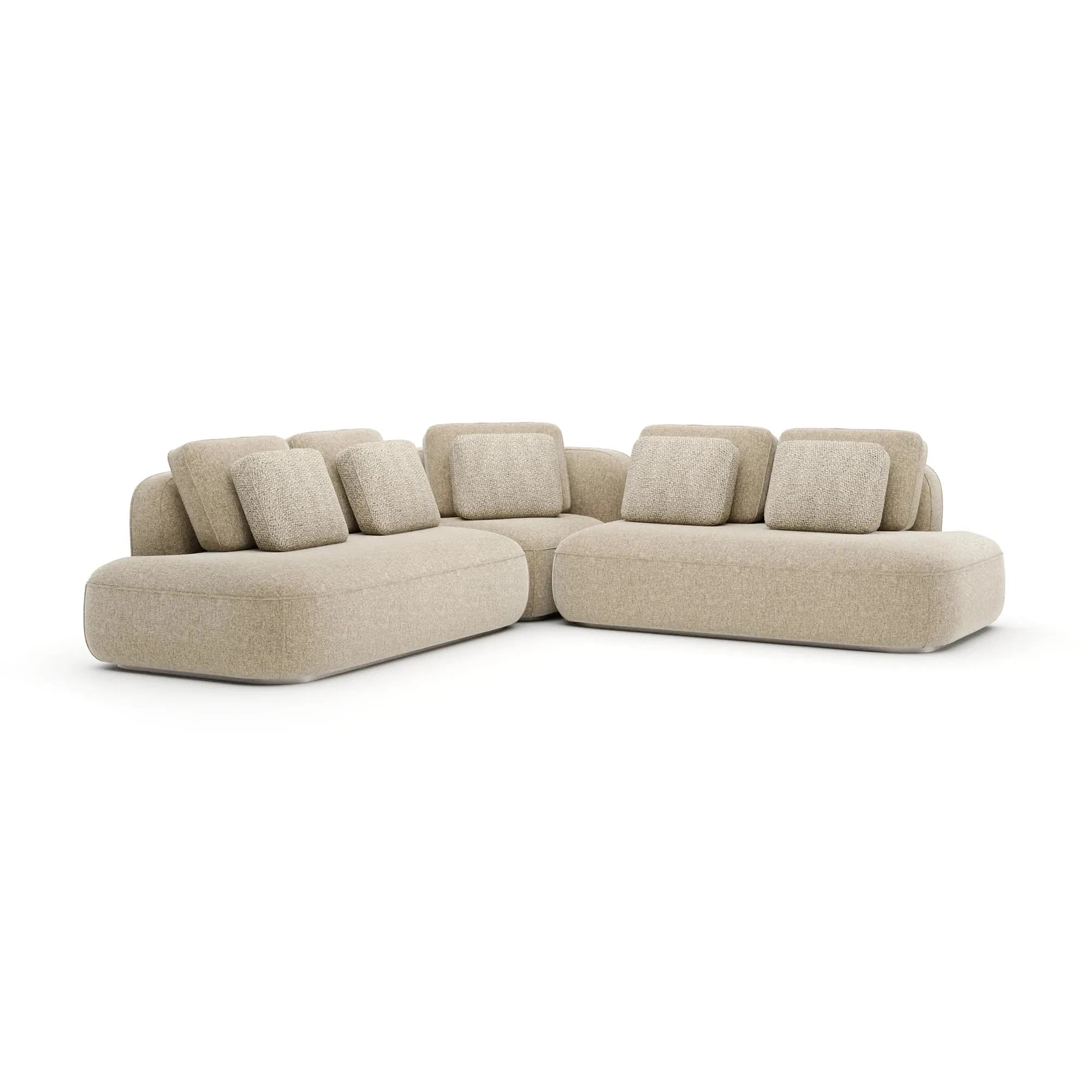 Sasso Sculptural Oatmeal Sectional