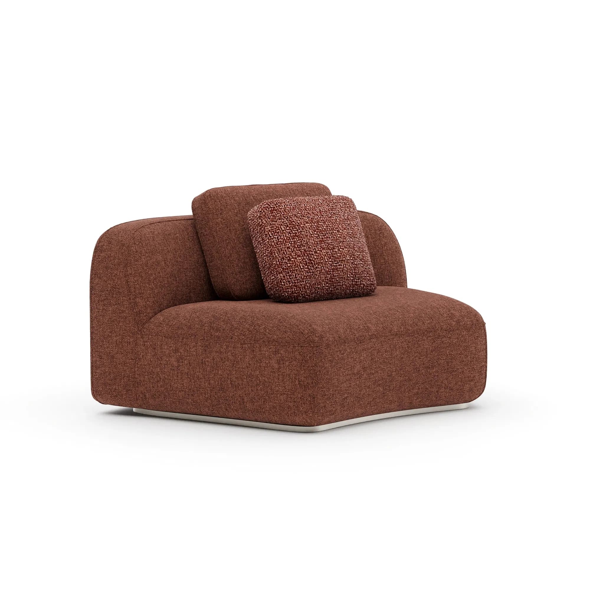 Sasso Saffron Sculptural Wedge Sectional