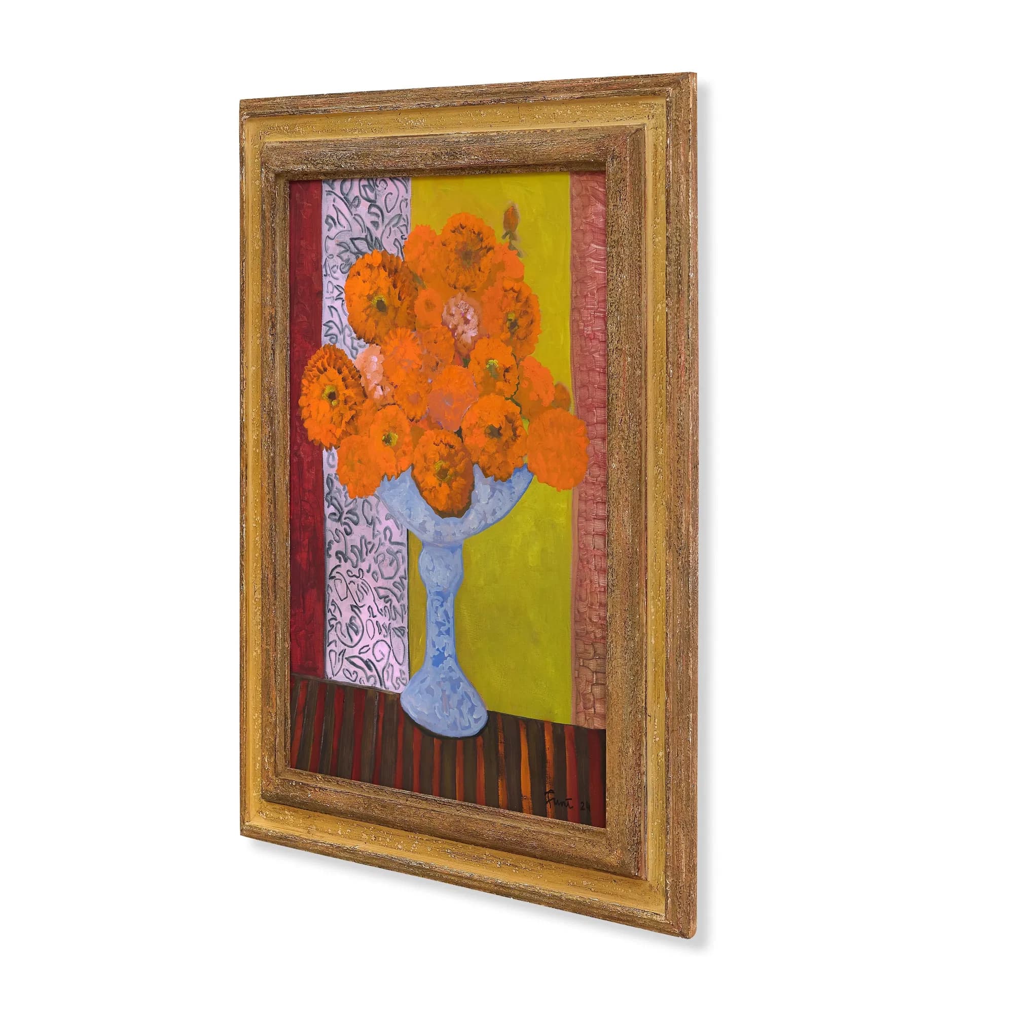Calendulas Original Painting by John Funt