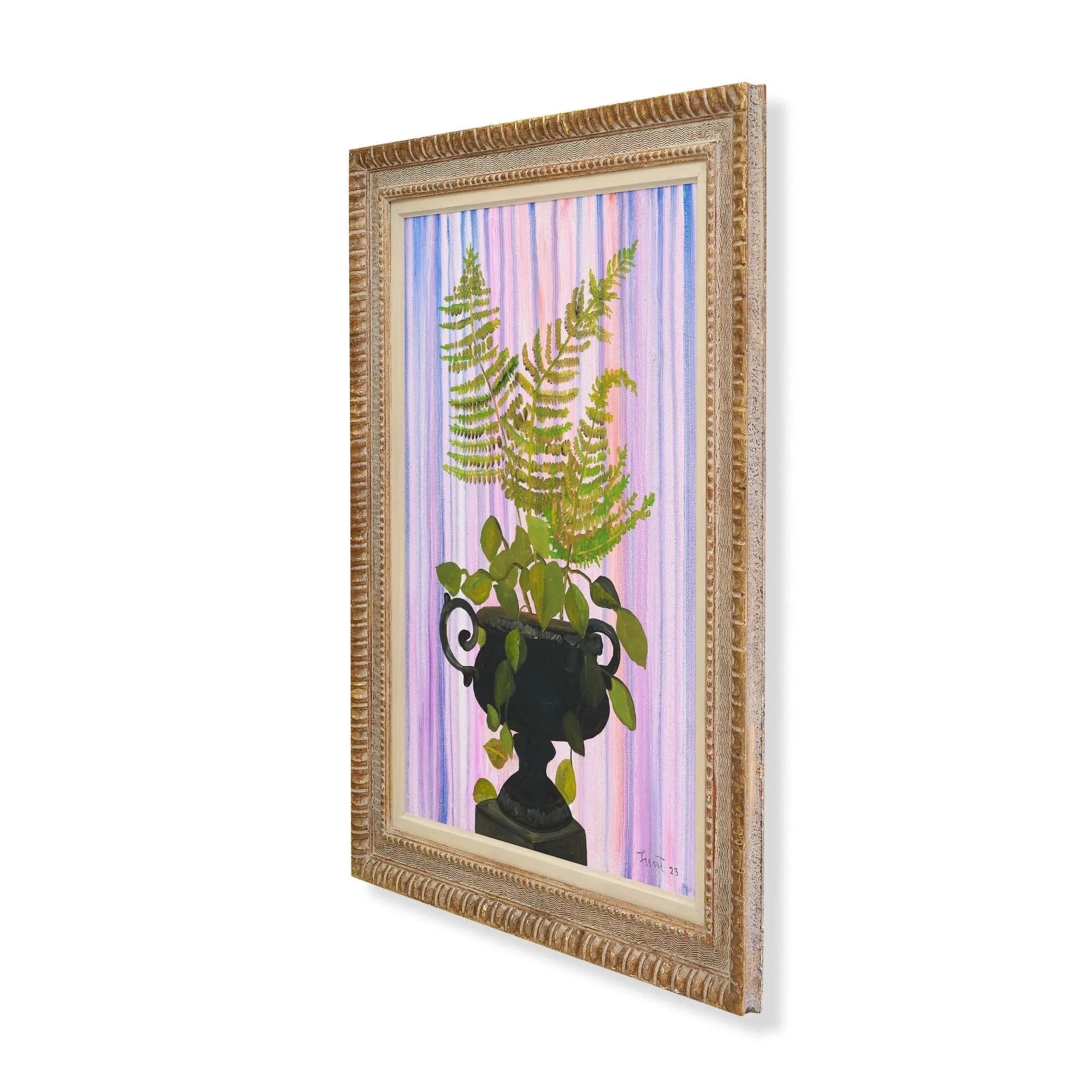 Ferns in a Victorian Urn, Original Painting by John Funt