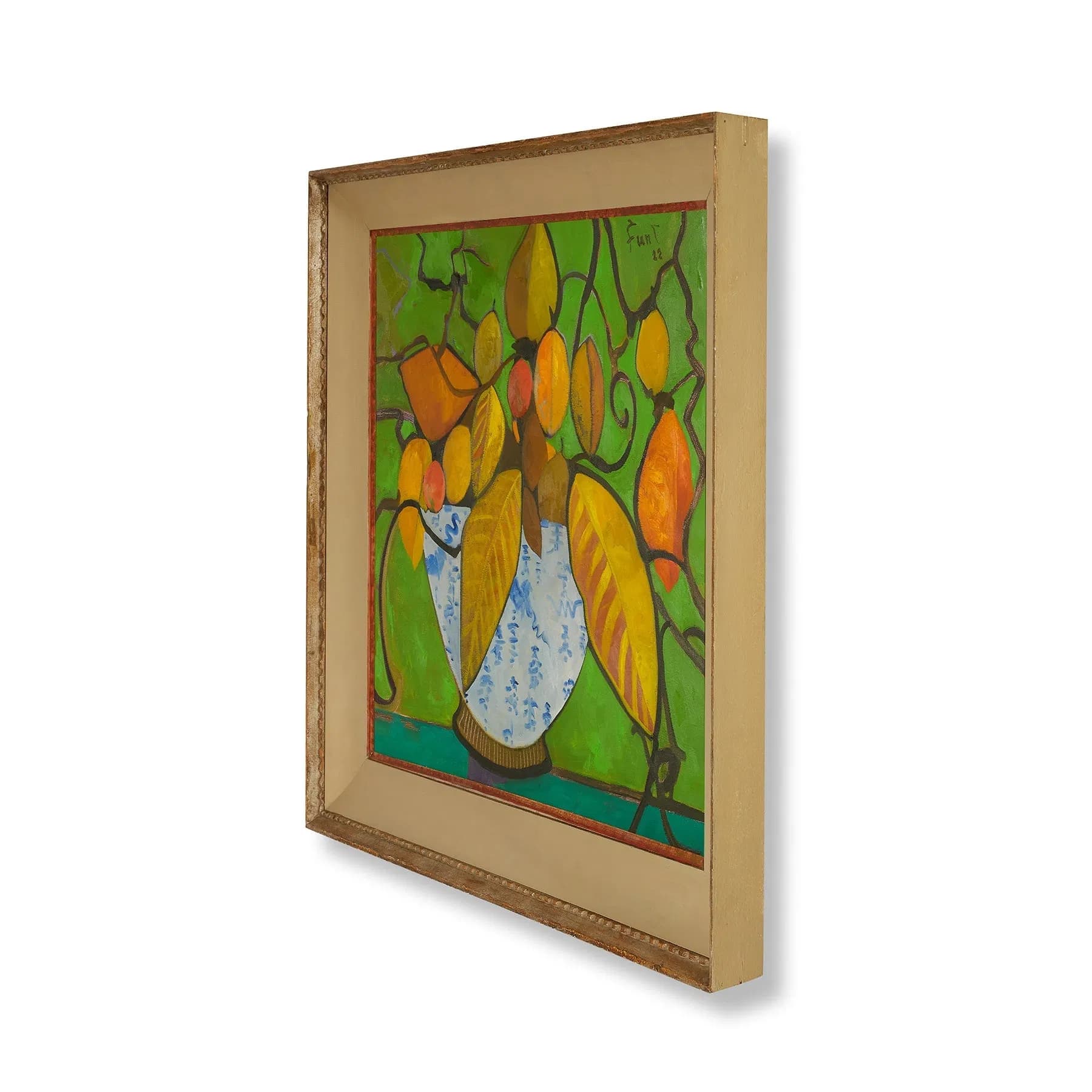 Oranges & Yellow Leaves Original Painting by John Funt
